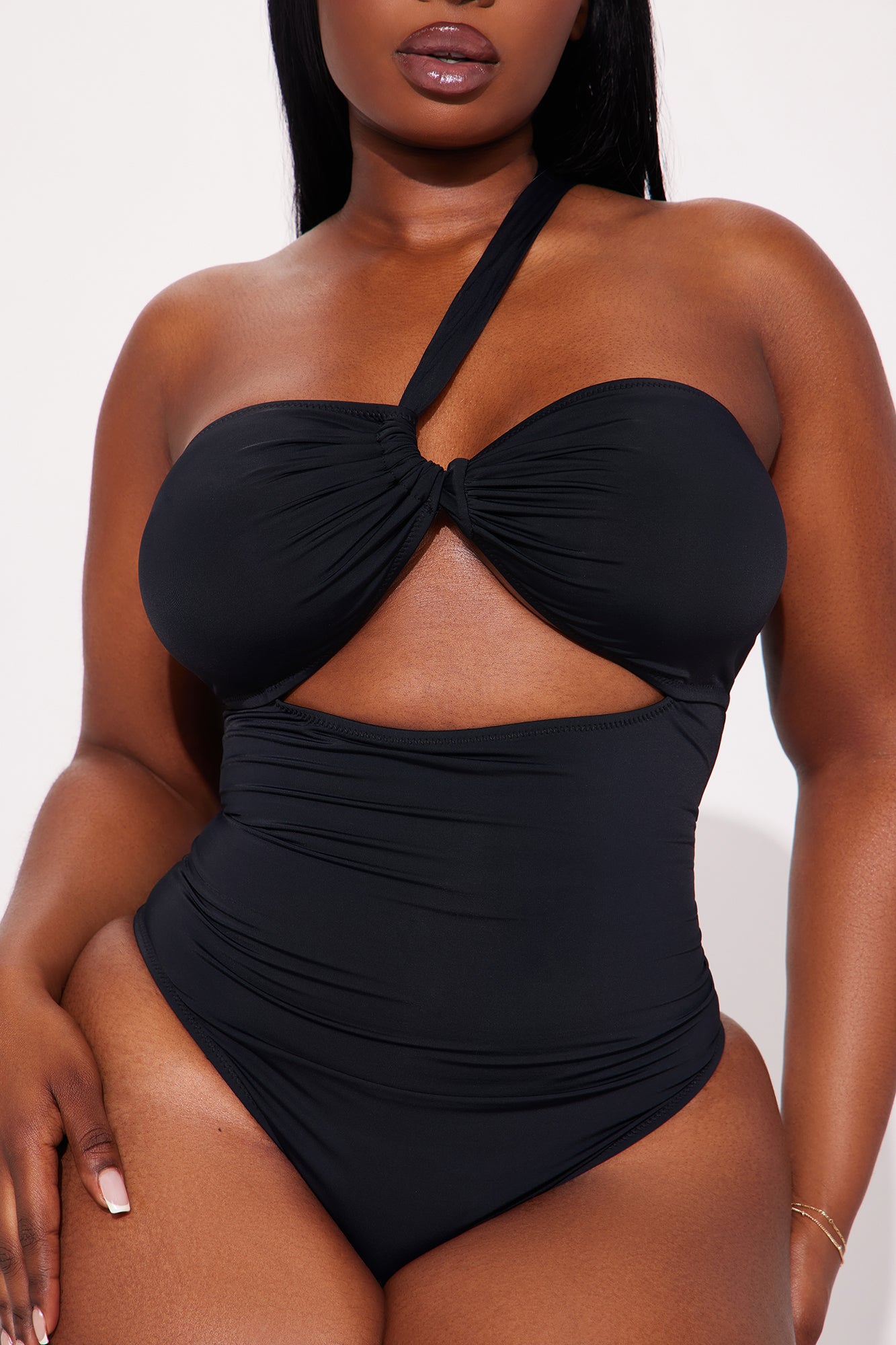 Ready For The Summer Cutout 1 Piece Swimsuit - Black - Image 5