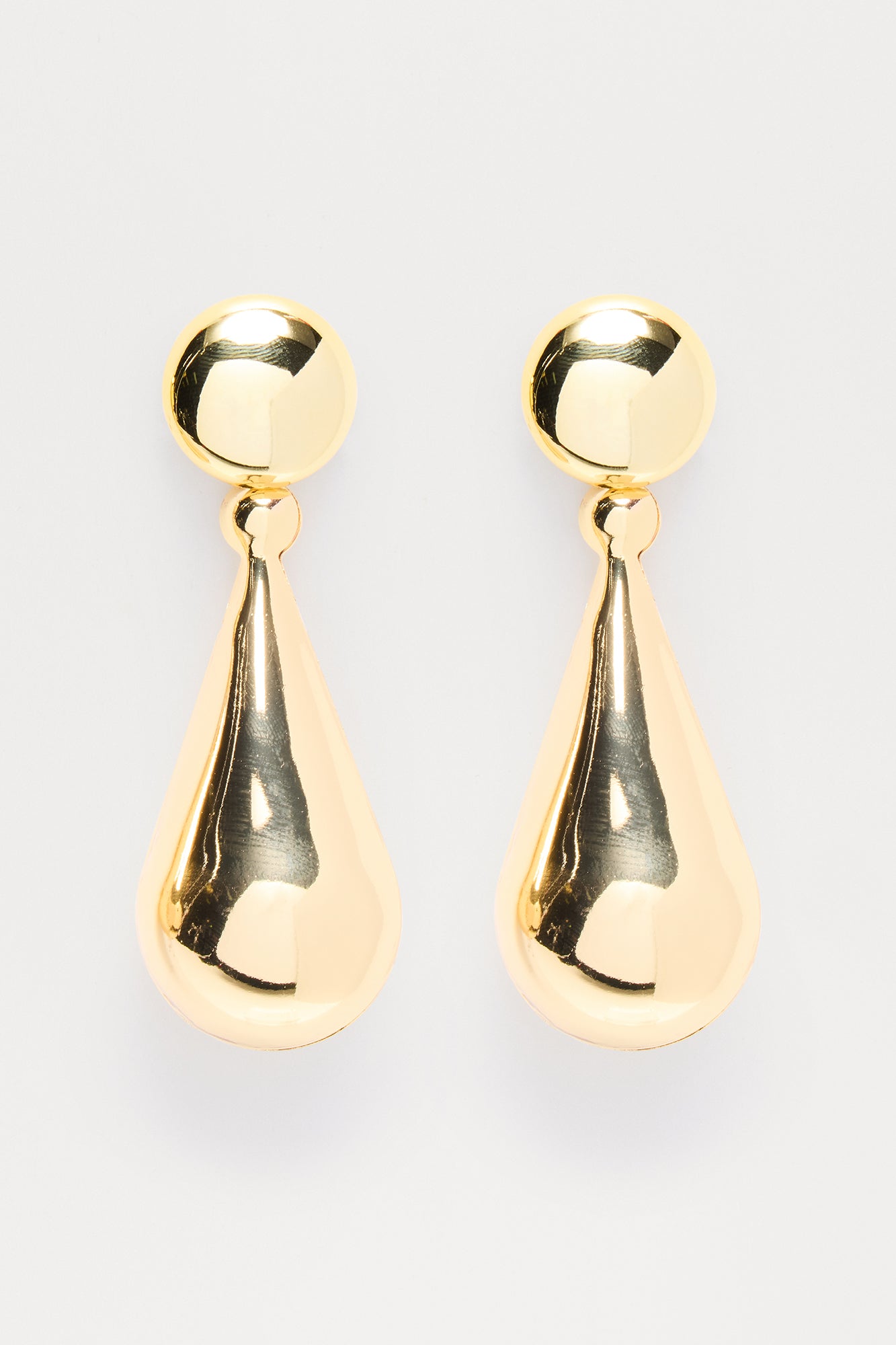 Bad Behavior Solid Drop Earrimgs  - Gold - Image 3