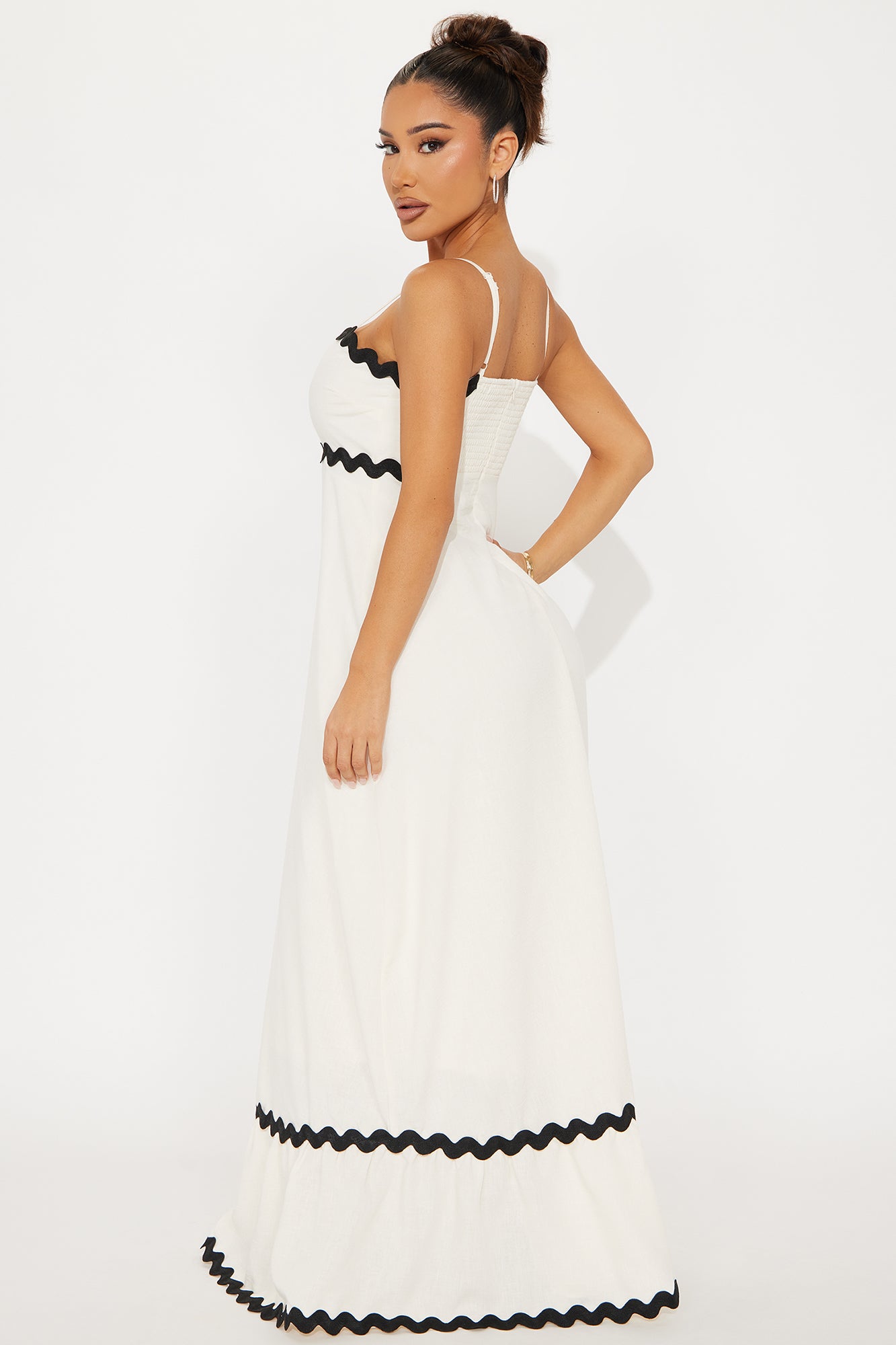 Vanessa Linen Maxi Dress - Cream/combo - Image 3