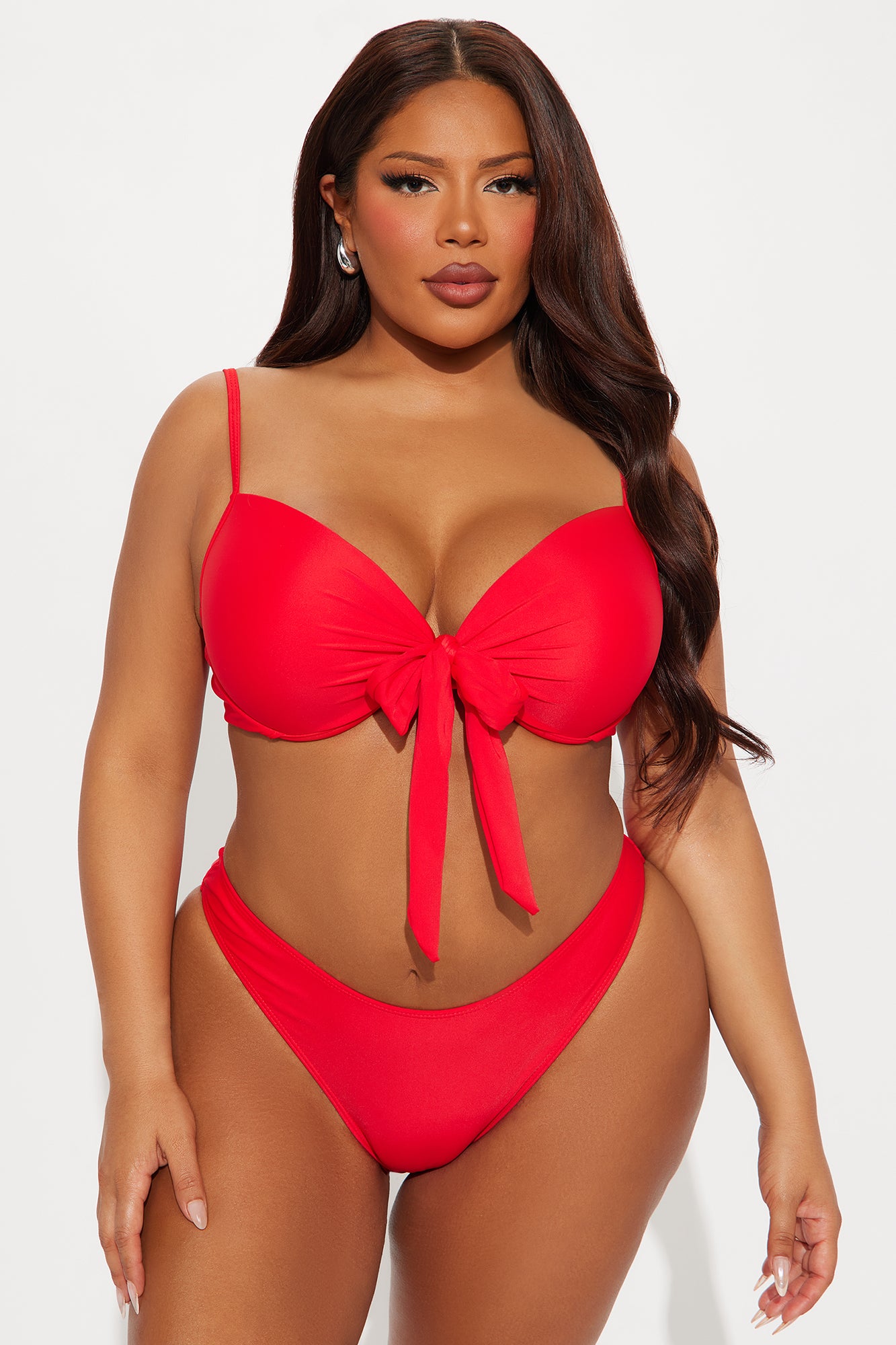Levana Bra Cup 3 Piece Bikini Set - Red - Image 7