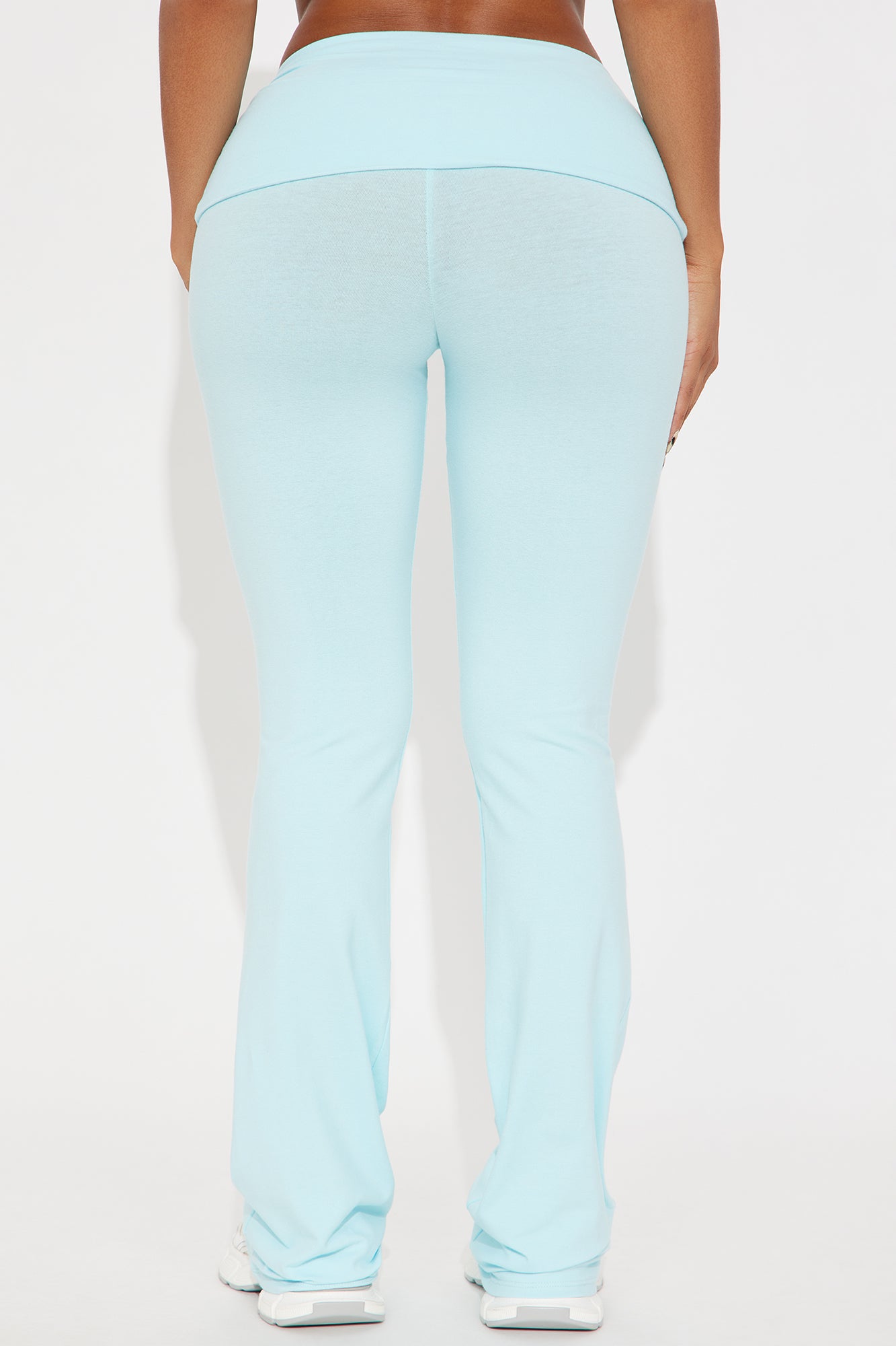 Adriana Foldover Flare Pant - Light Blue - Image 3