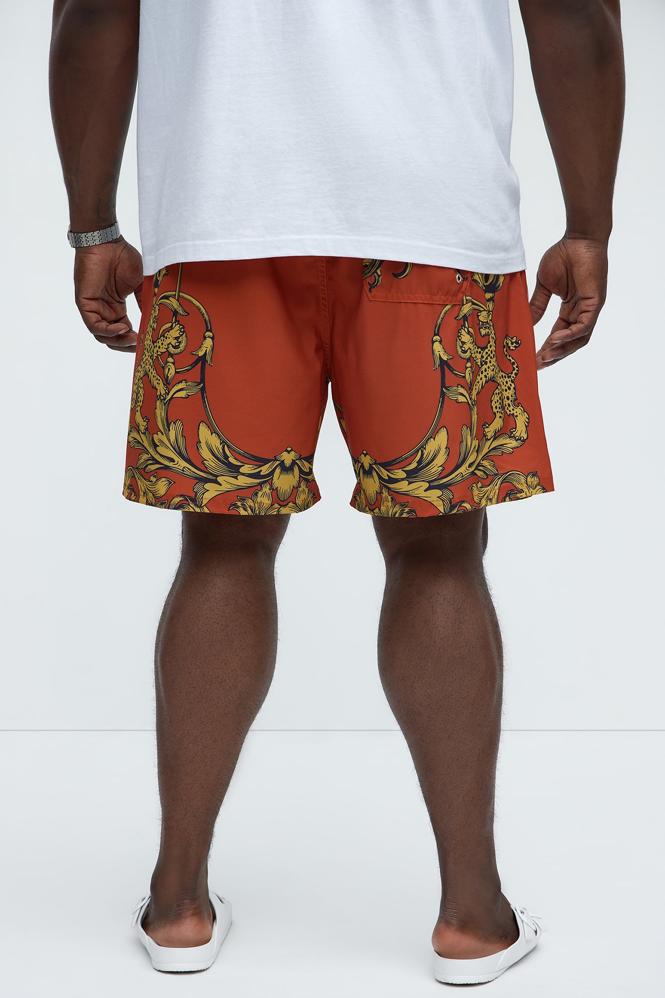 Arcola Baroque Swim Classic Trunk - Orange/combo - Image 8