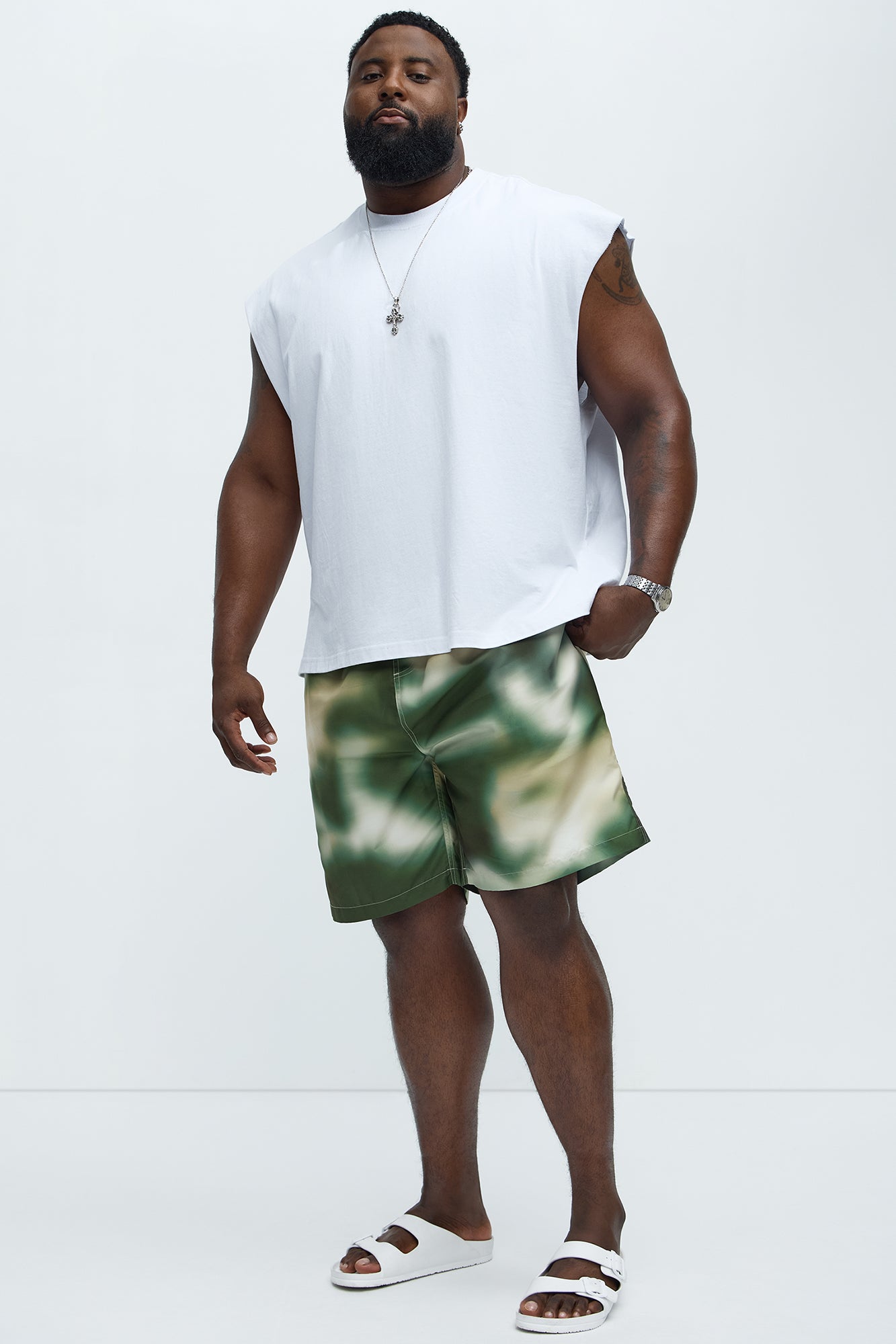 Ground Tie Dye Relaxed Short - Green/combo - Image 6