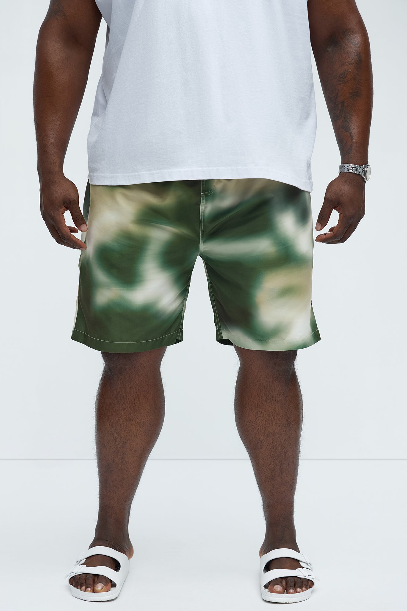 Ground Tie Dye Relaxed Short - Green/combo - Image 5