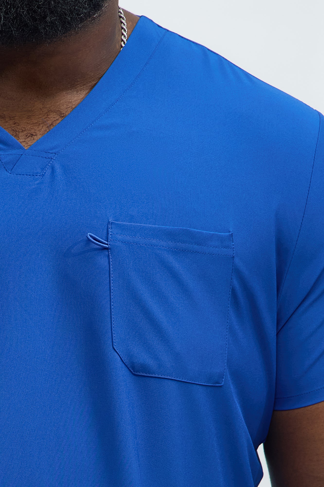 Mens Essential 4 Way Stretch Scrub Uniform Pant Set - Royal - Image 11