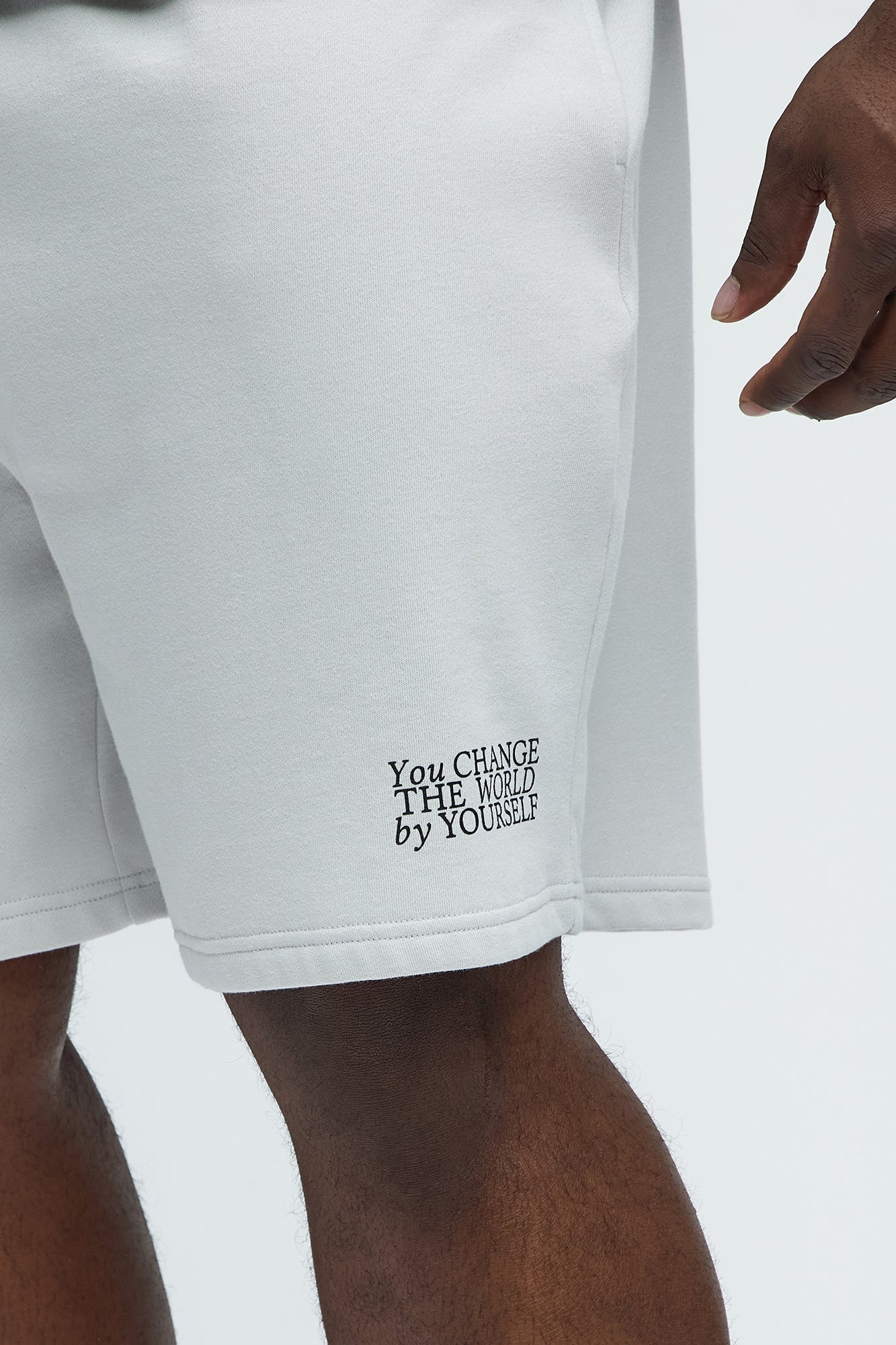 The Future Is In Your Hands Sweatshorts - Grey - Image 8
