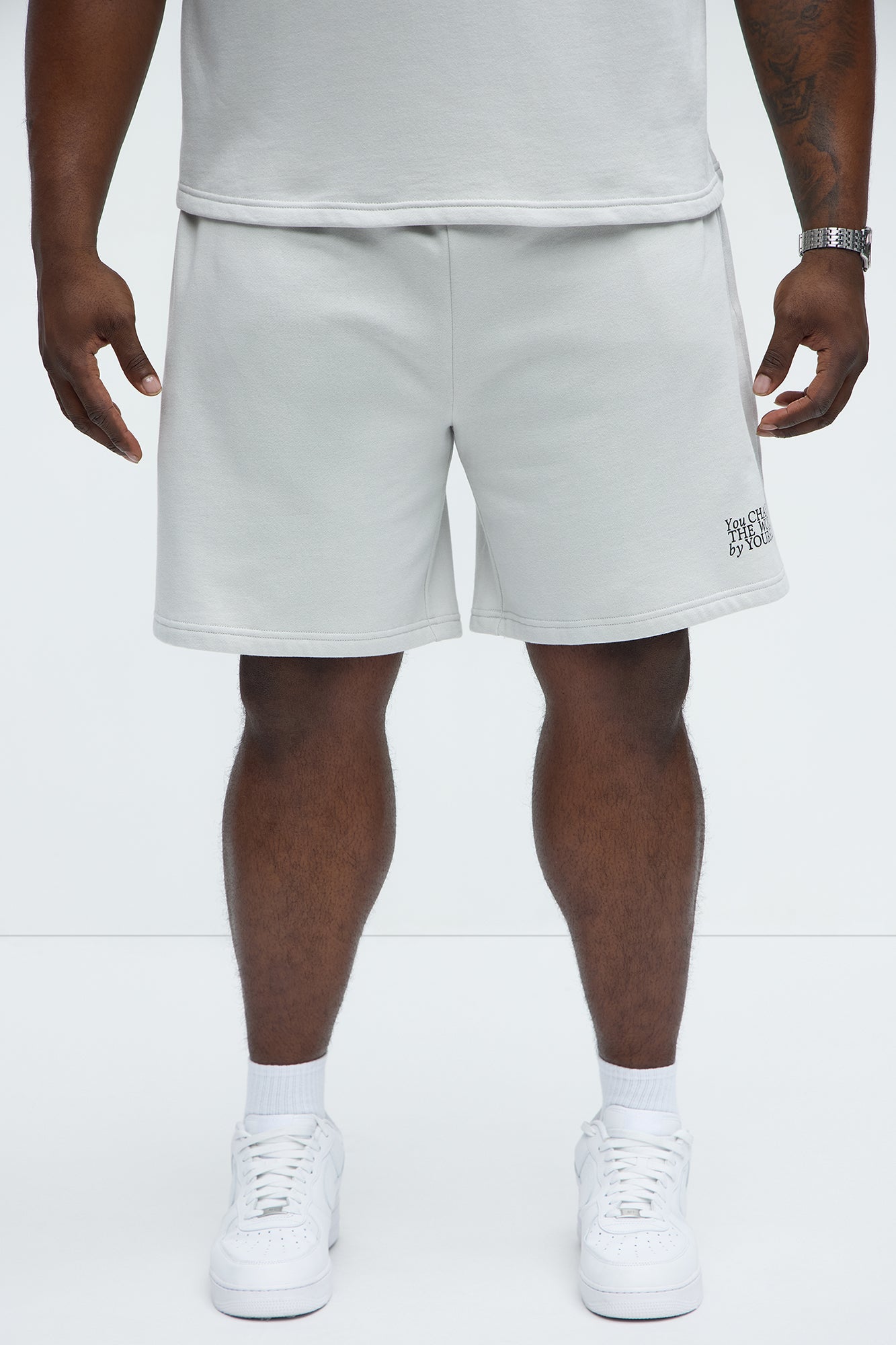 The Future Is In Your Hands Sweatshorts - Grey - Image 6