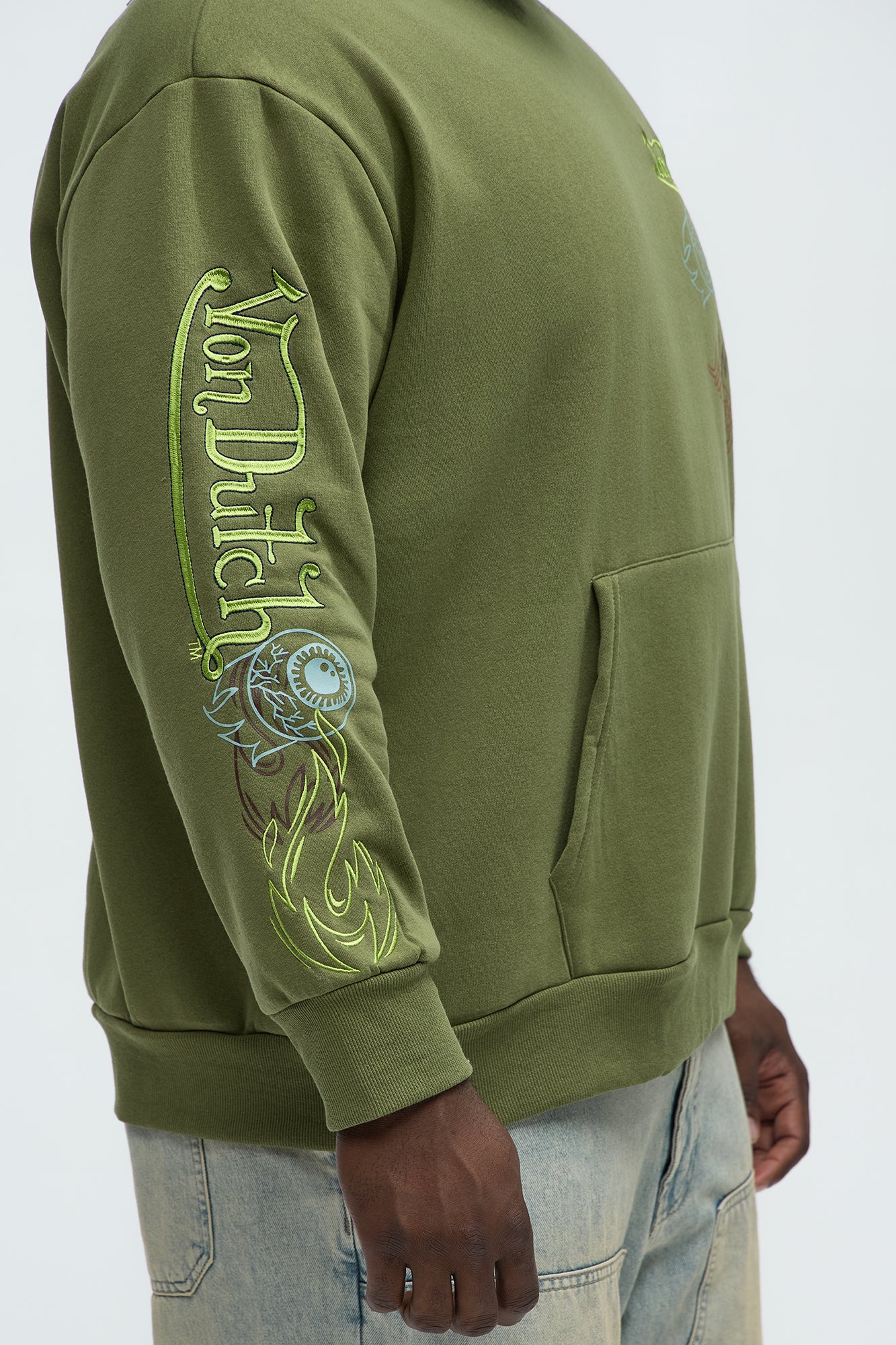 Von Dutch Multi-Design Hoodie - Olive - Image 9