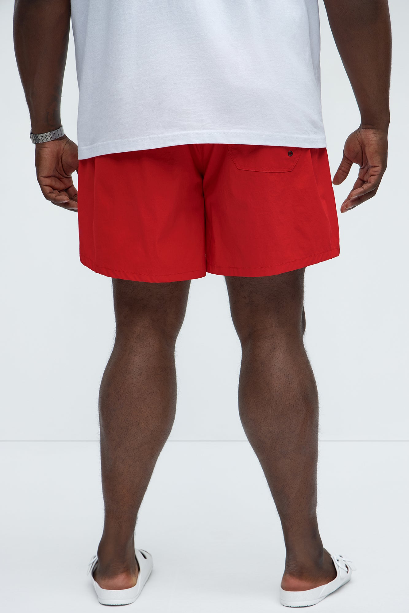 Track Flex Swim Trunk Mid - Red - Image 8