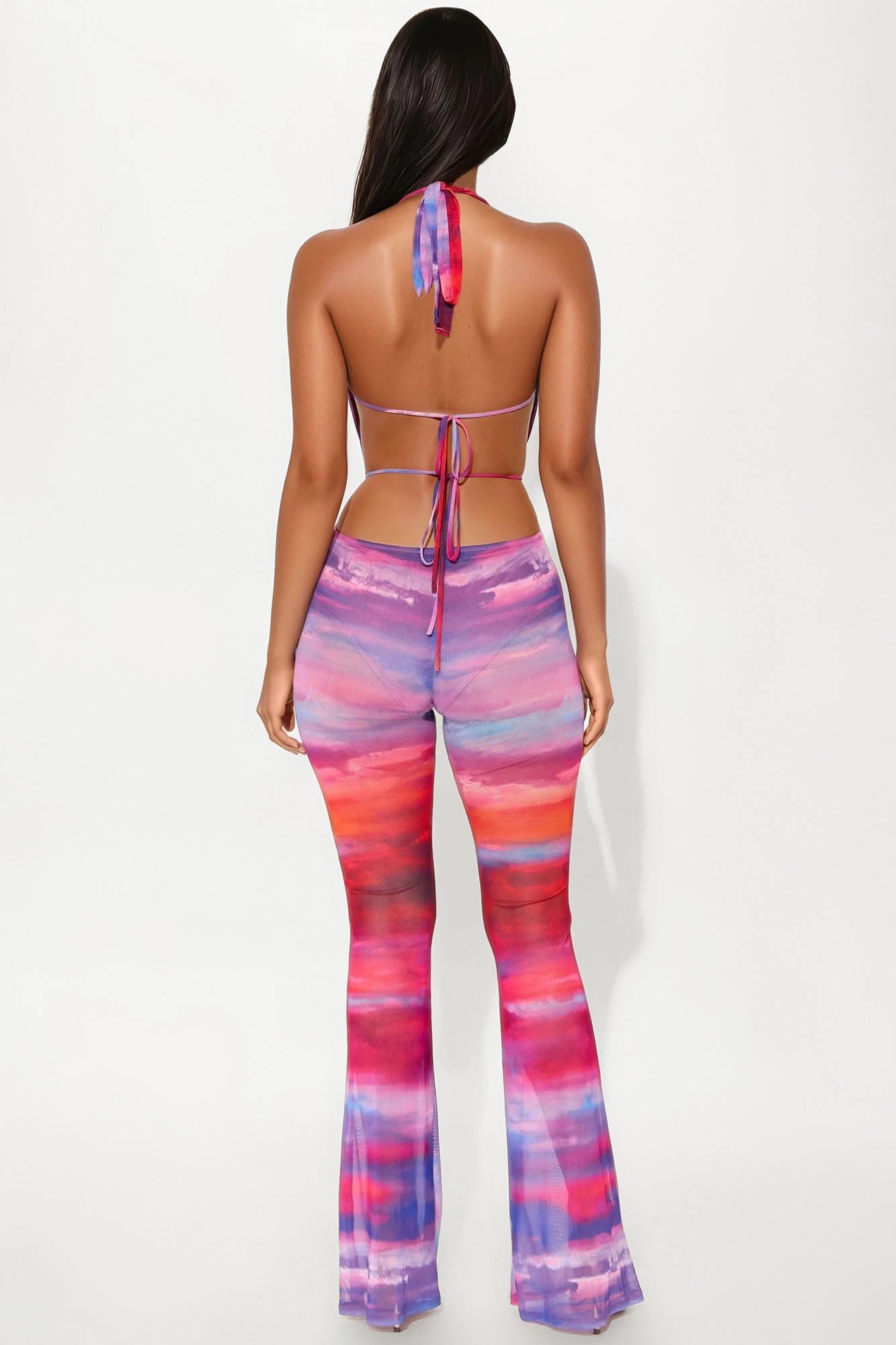 Danielle Ombre Mesh Jumpsuit - Purple/combo - Image 3