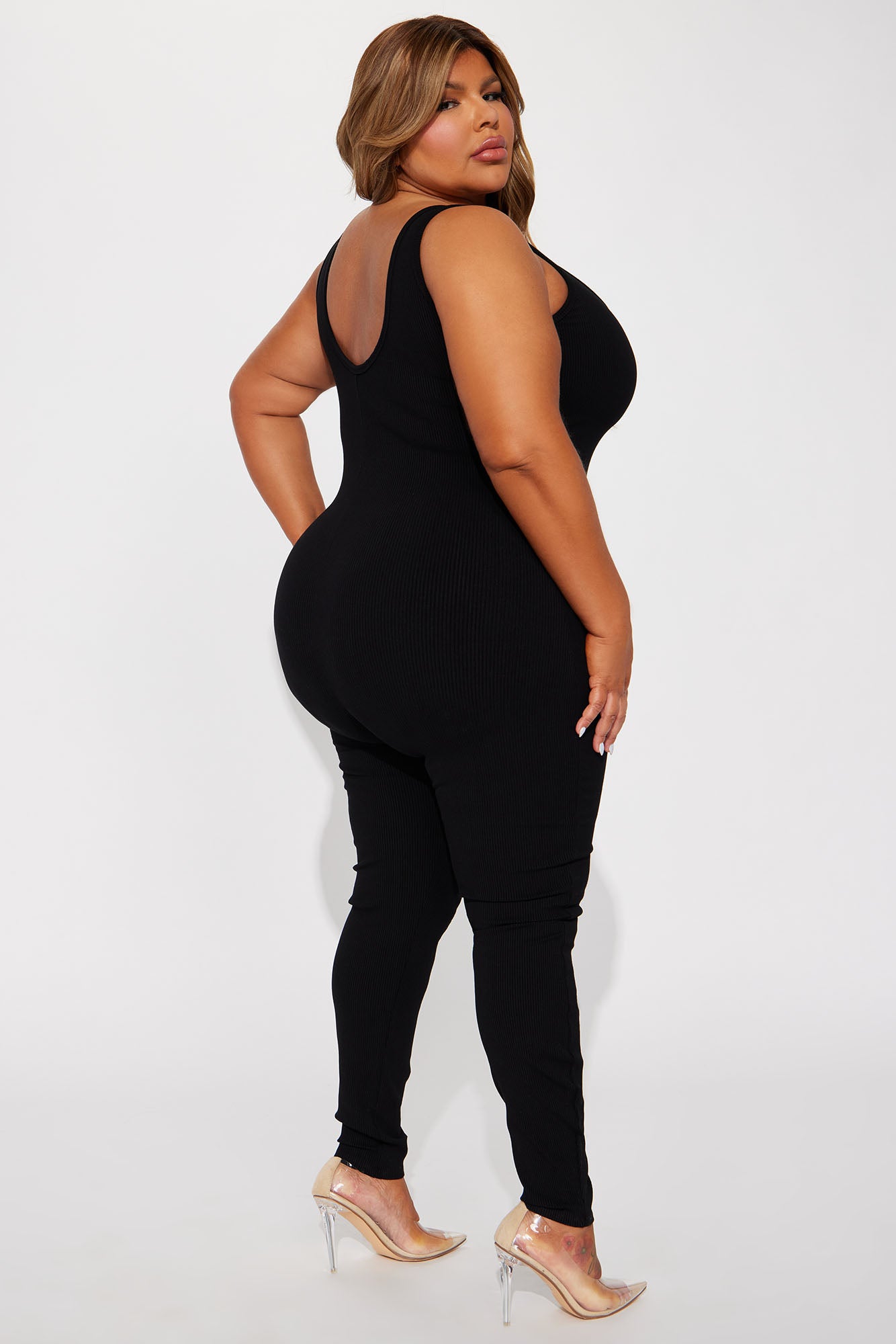 Maeve Scoop Neck Snatched Jumpsuit - Black - Image 9