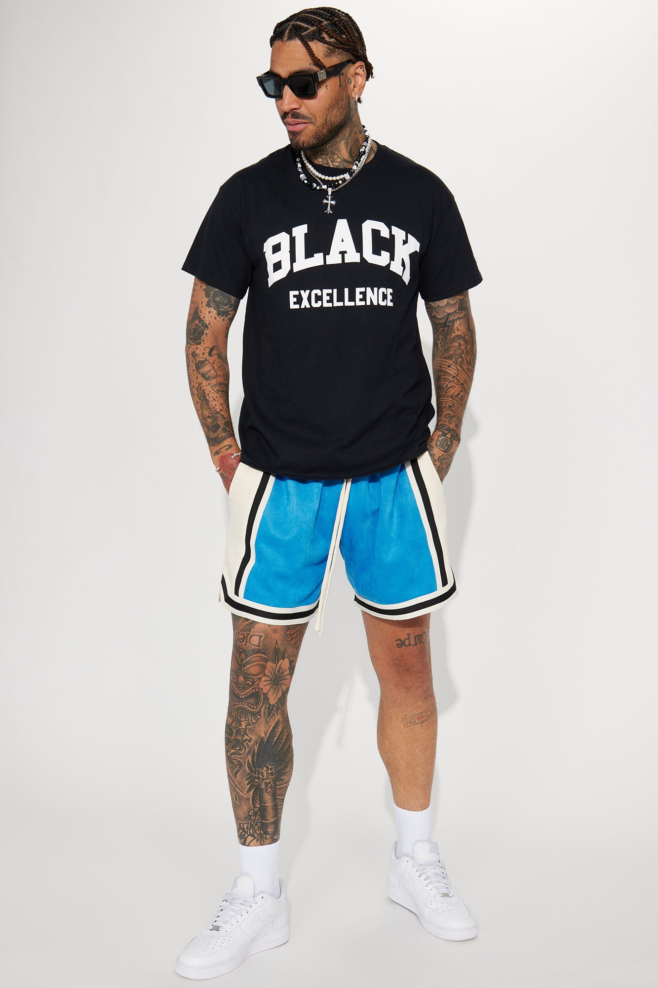 Black Excellence Varsity Short Sleeve Tee - Black - Image 3