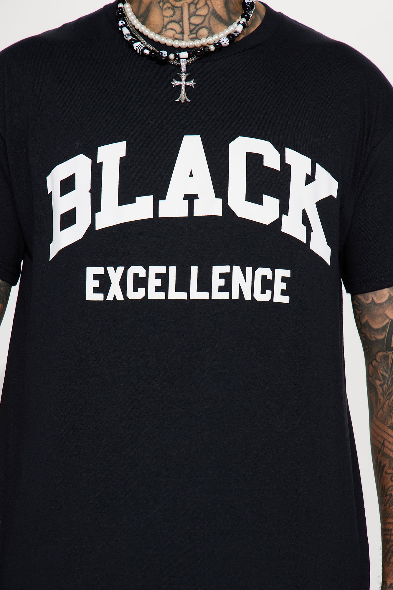 Black Excellence Varsity Short Sleeve Tee - Black - Image 4
