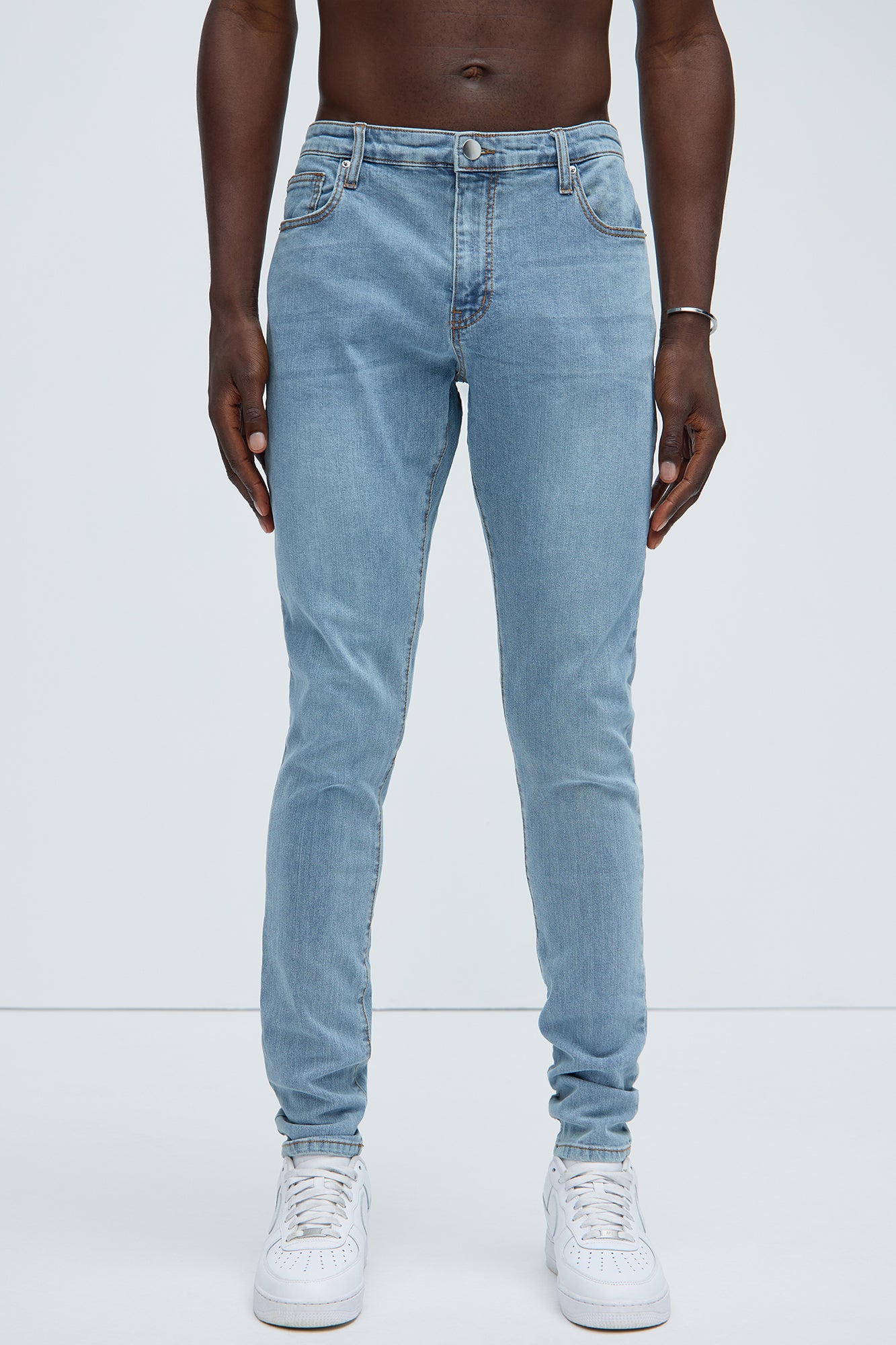 Cornell Stacked Skinny Jeans - Blue Wash - Image 3