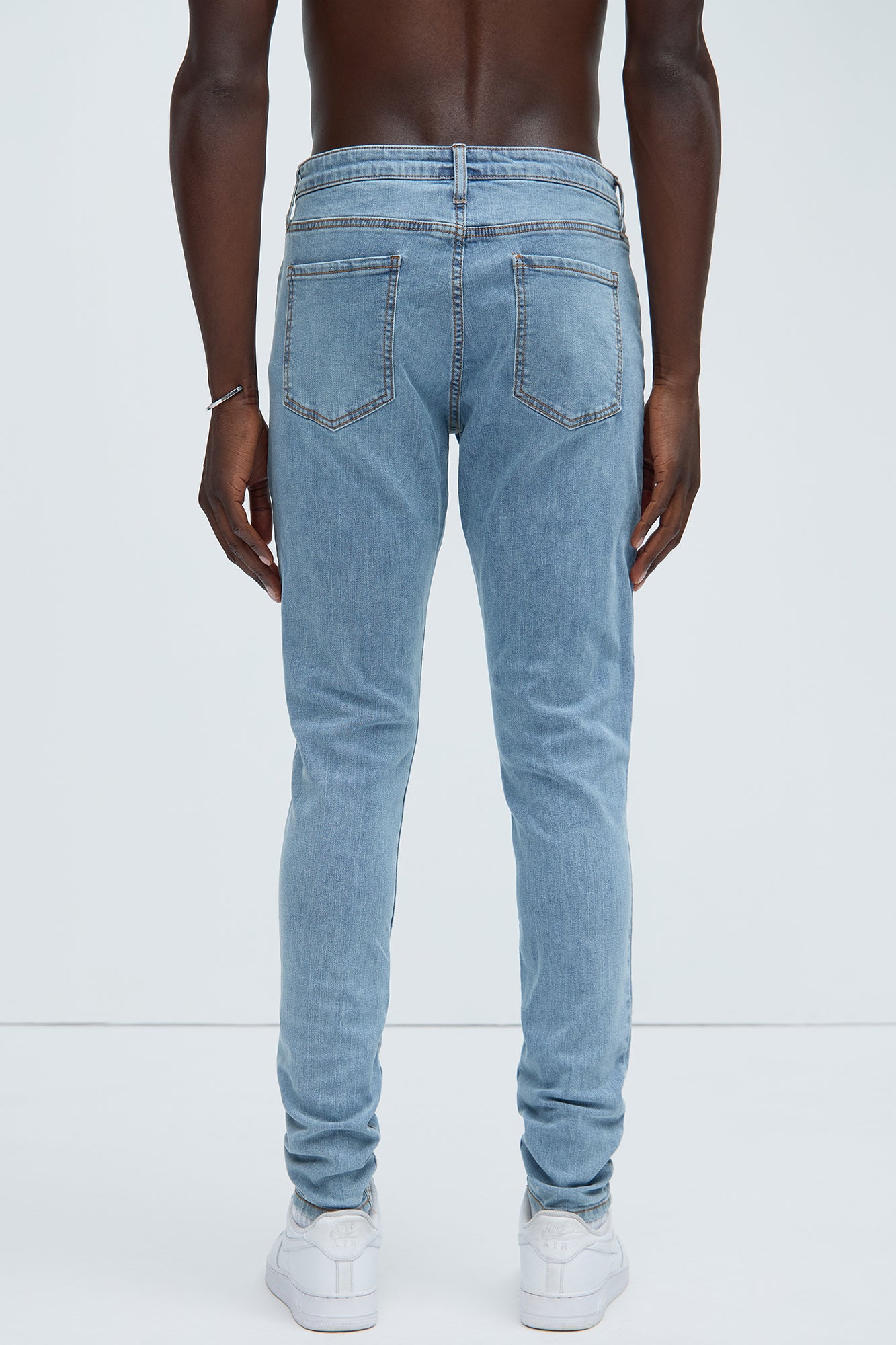 Cornell Stacked Skinny Jeans - Blue Wash - Image 4