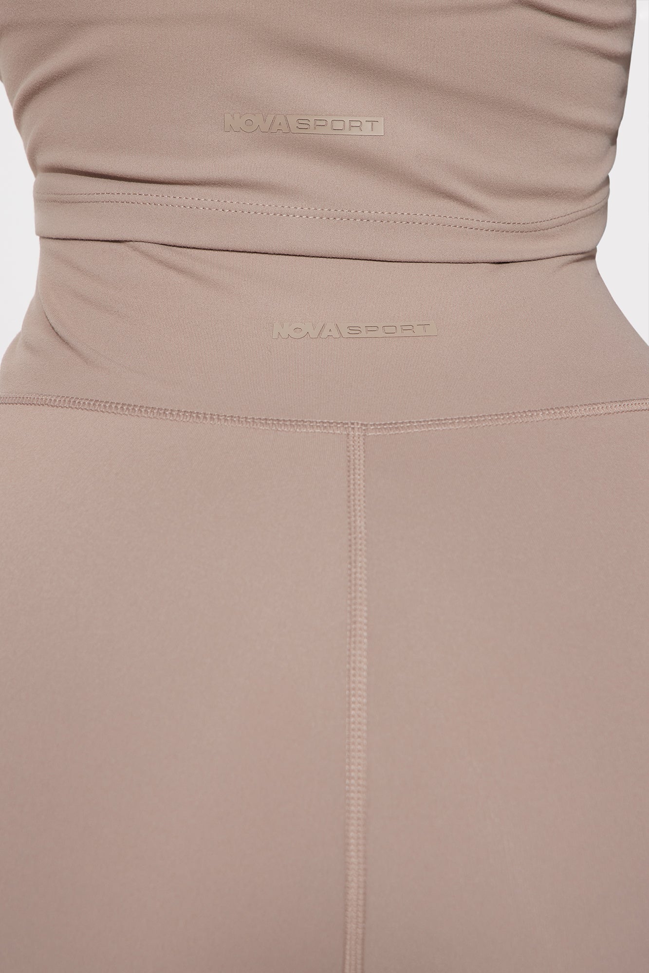 Flexibility Super Soft Capri Active Legging - Taupe - Image 3