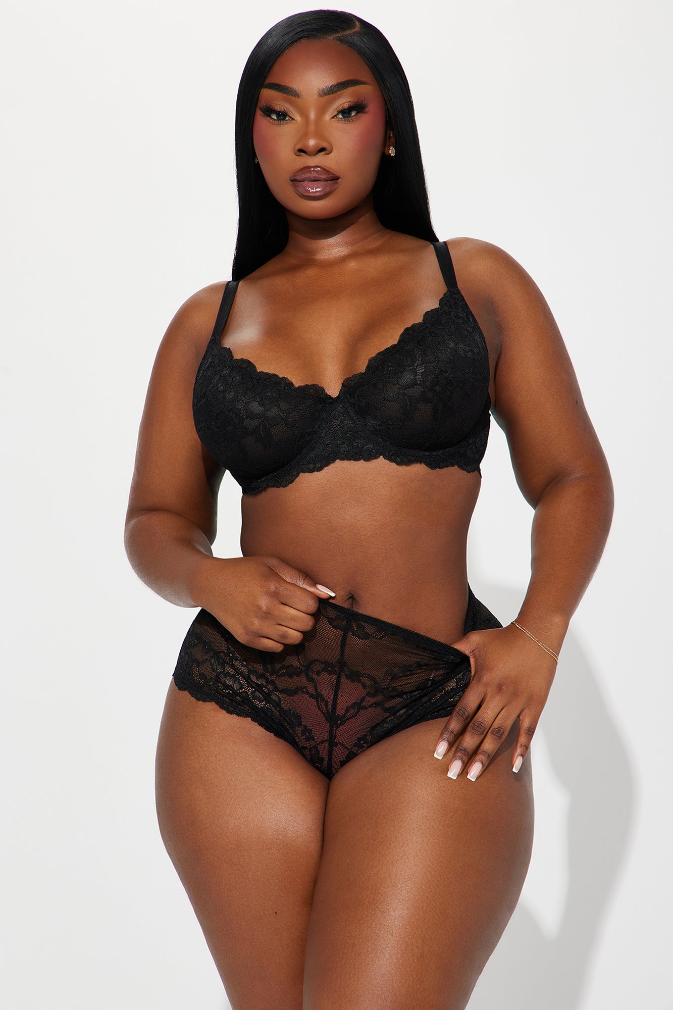 Nova Lace Unlined Bra - Black - Image 5