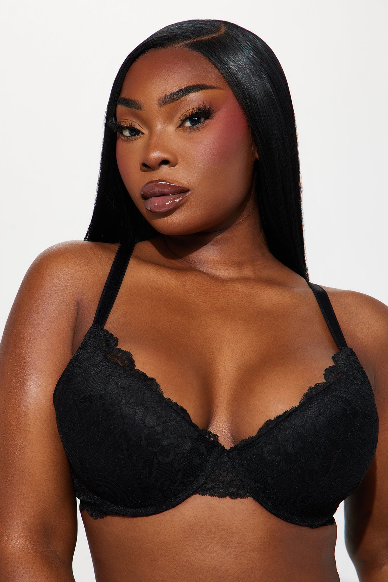 Nova Lace Push Up Bra - Black - Image 4