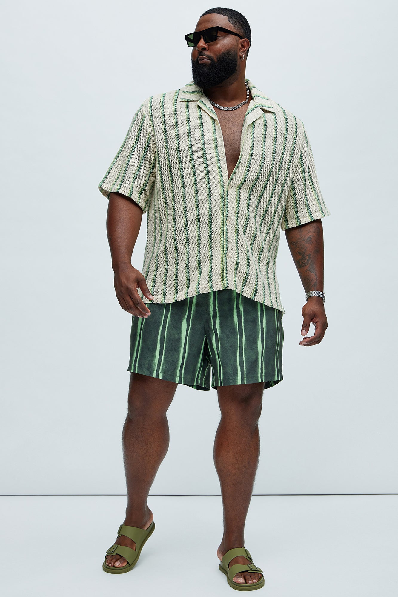 Peyton Textured Shirt - Green/combo - Image 6
