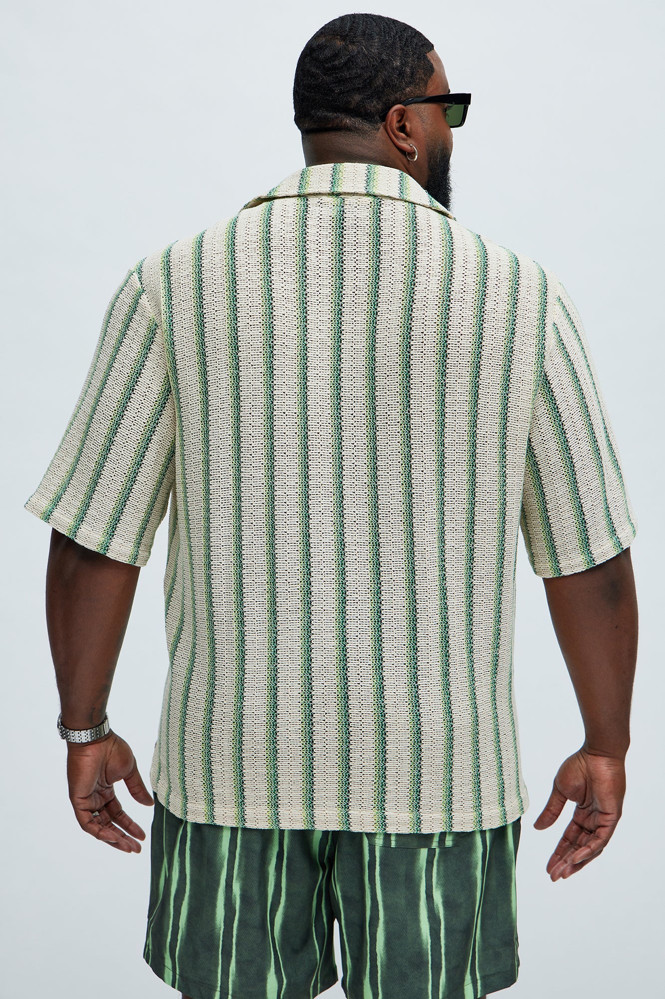 Peyton Textured Shirt - Green/combo - Image 8