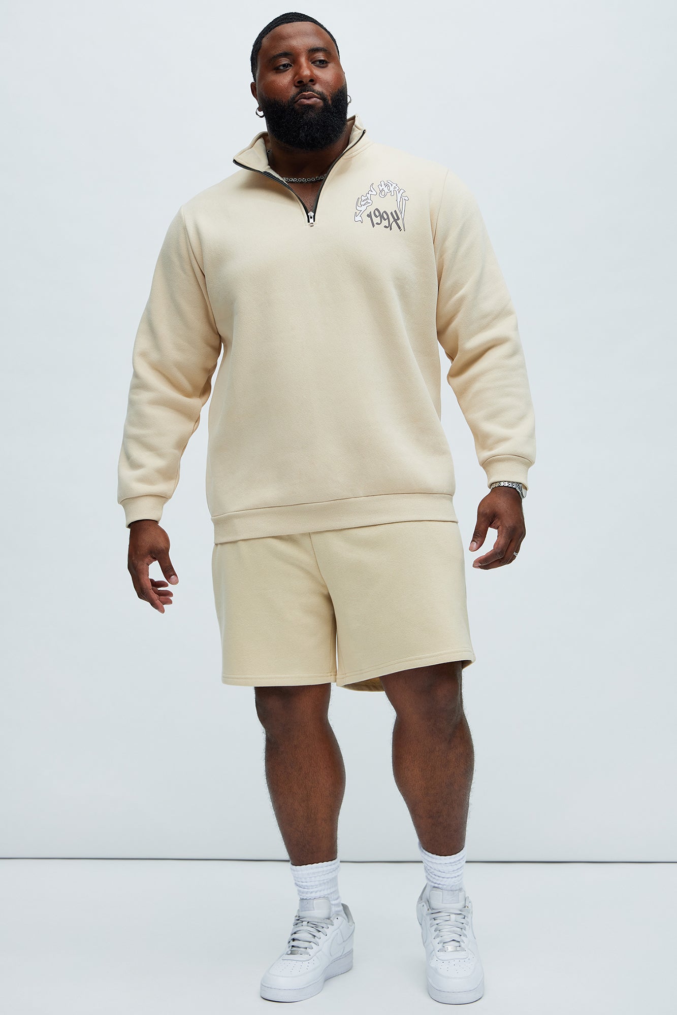 Tyson Sweatshort - Tan - Image 6