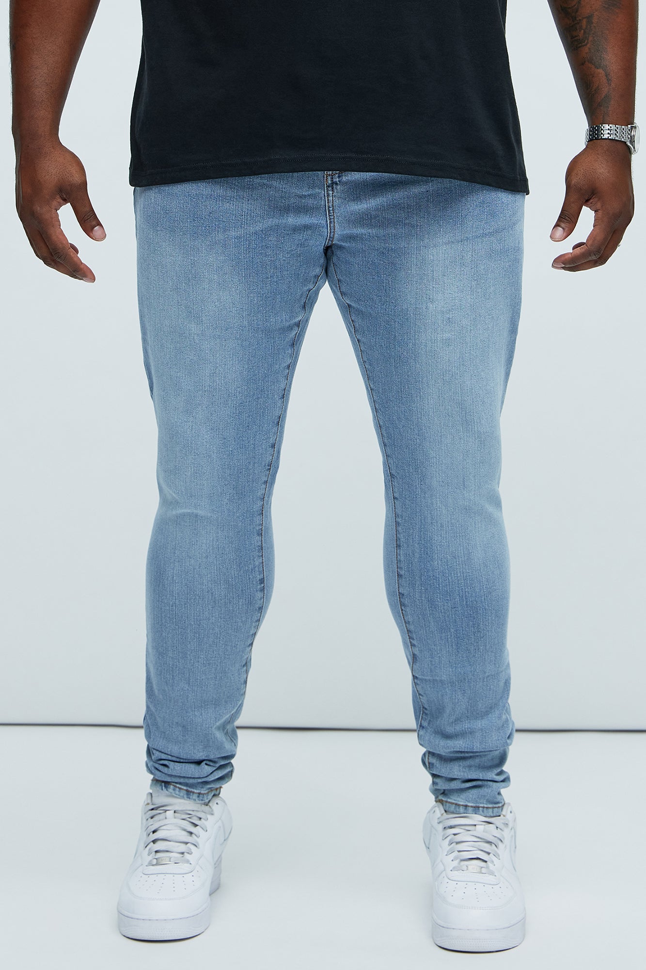 Cornell Stacked Skinny Jeans - Blue Wash - Image 6