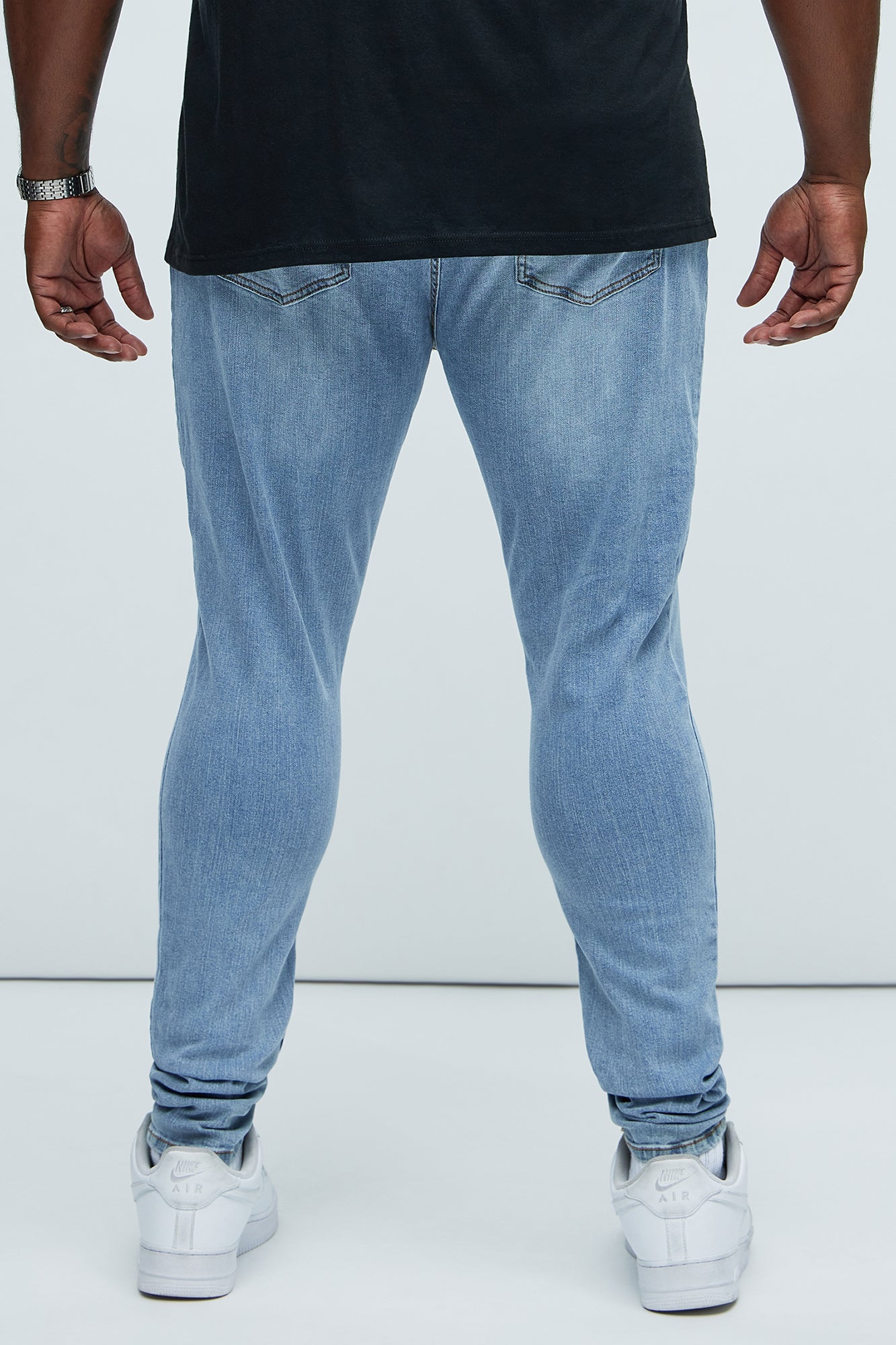 Cornell Stacked Skinny Jeans - Blue Wash - Image 7