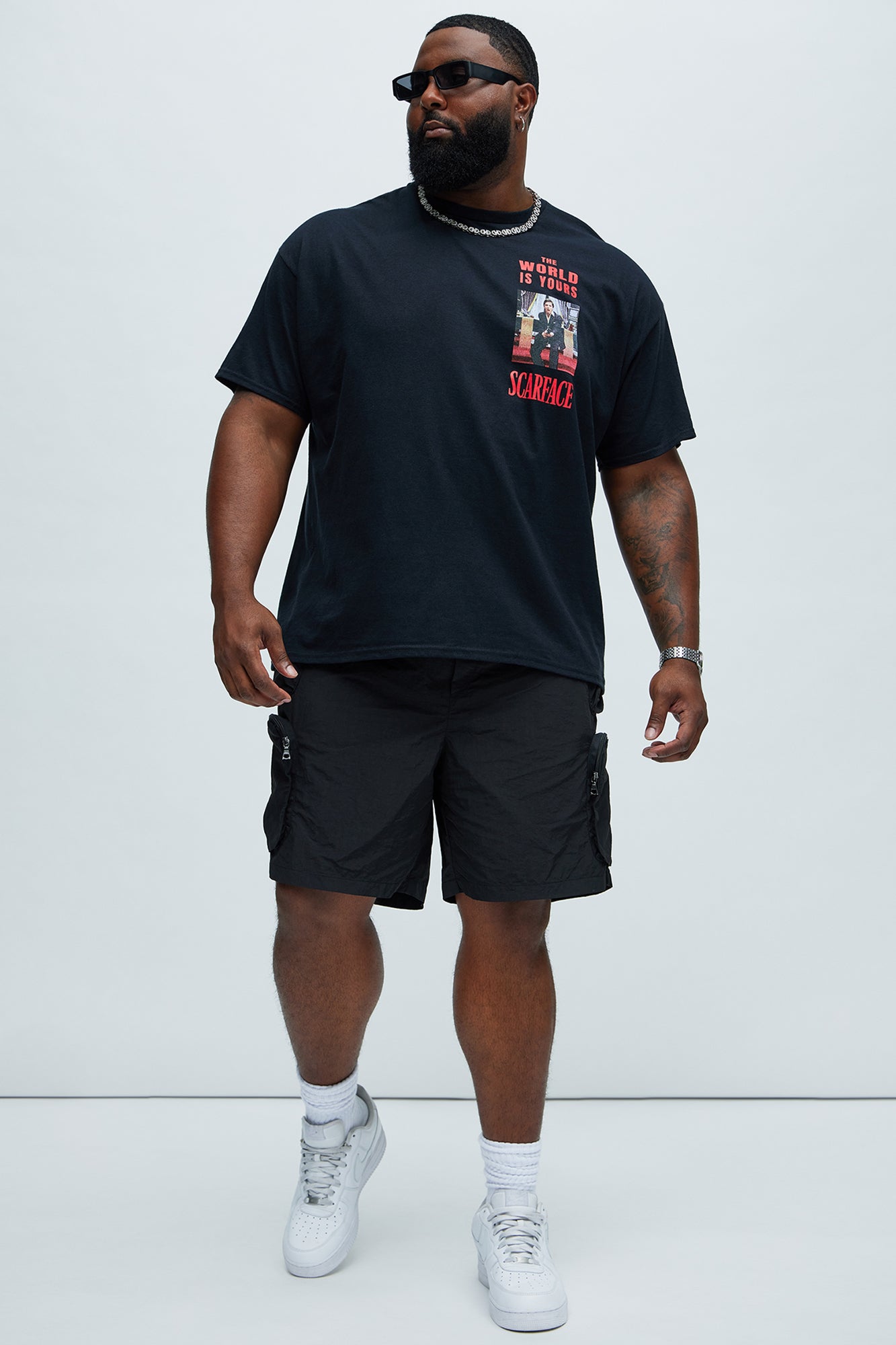 All This And That Nylon Cargo Shorts - Black - Image 7