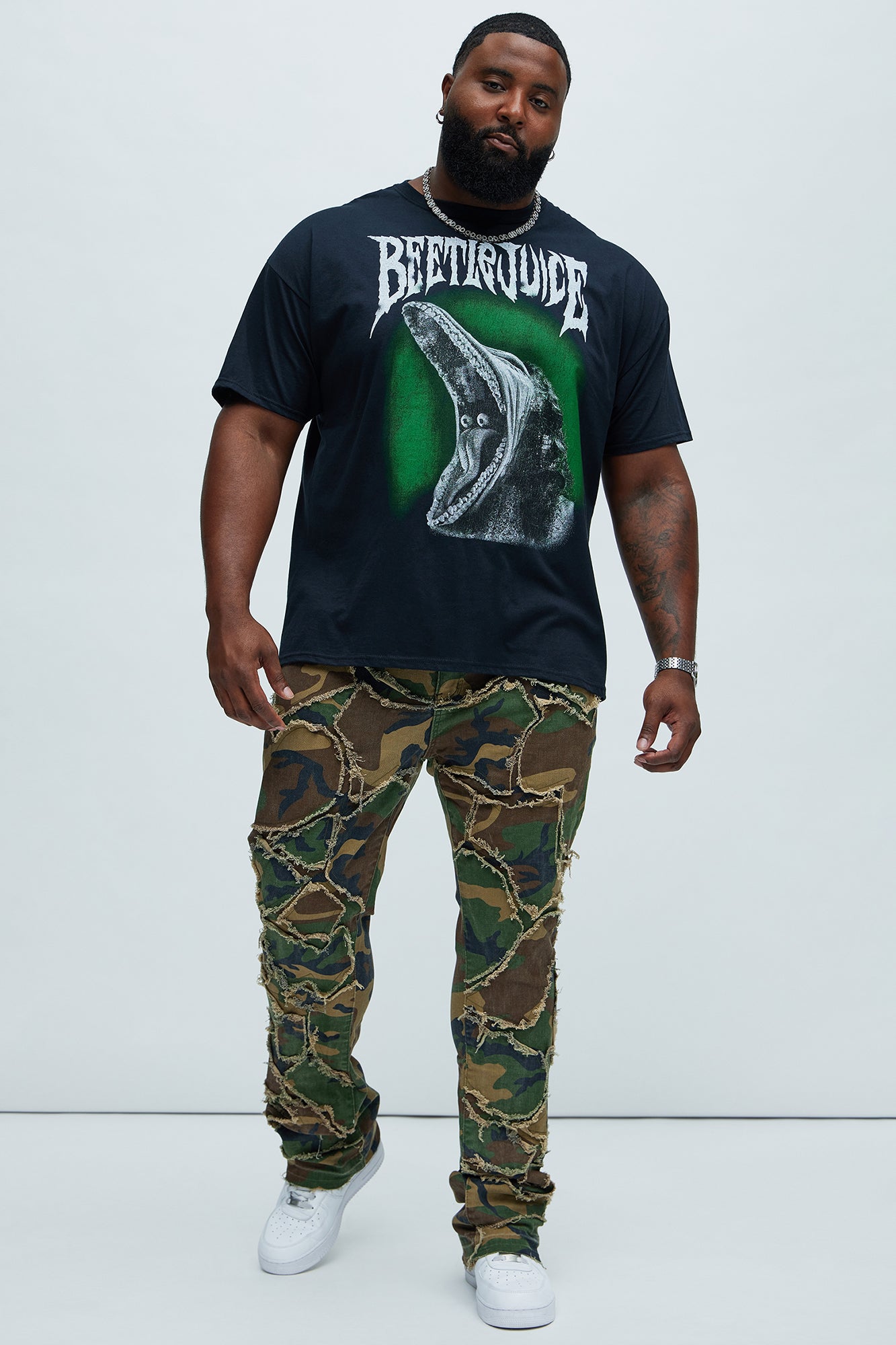 Fray All Ways Stacked Skinny Flare Pants - Camouflage - Image 6