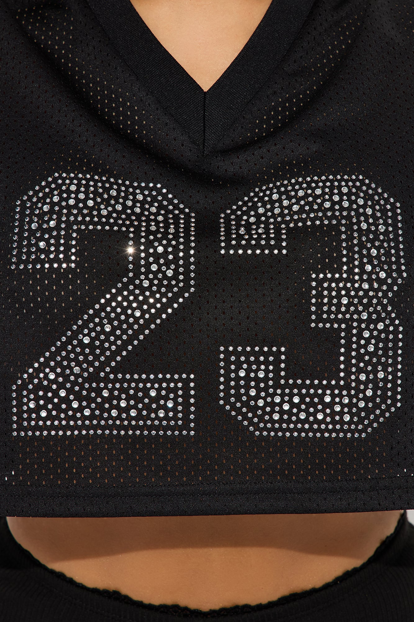 Winning Team Jersey Crop Top - Black - Image 4
