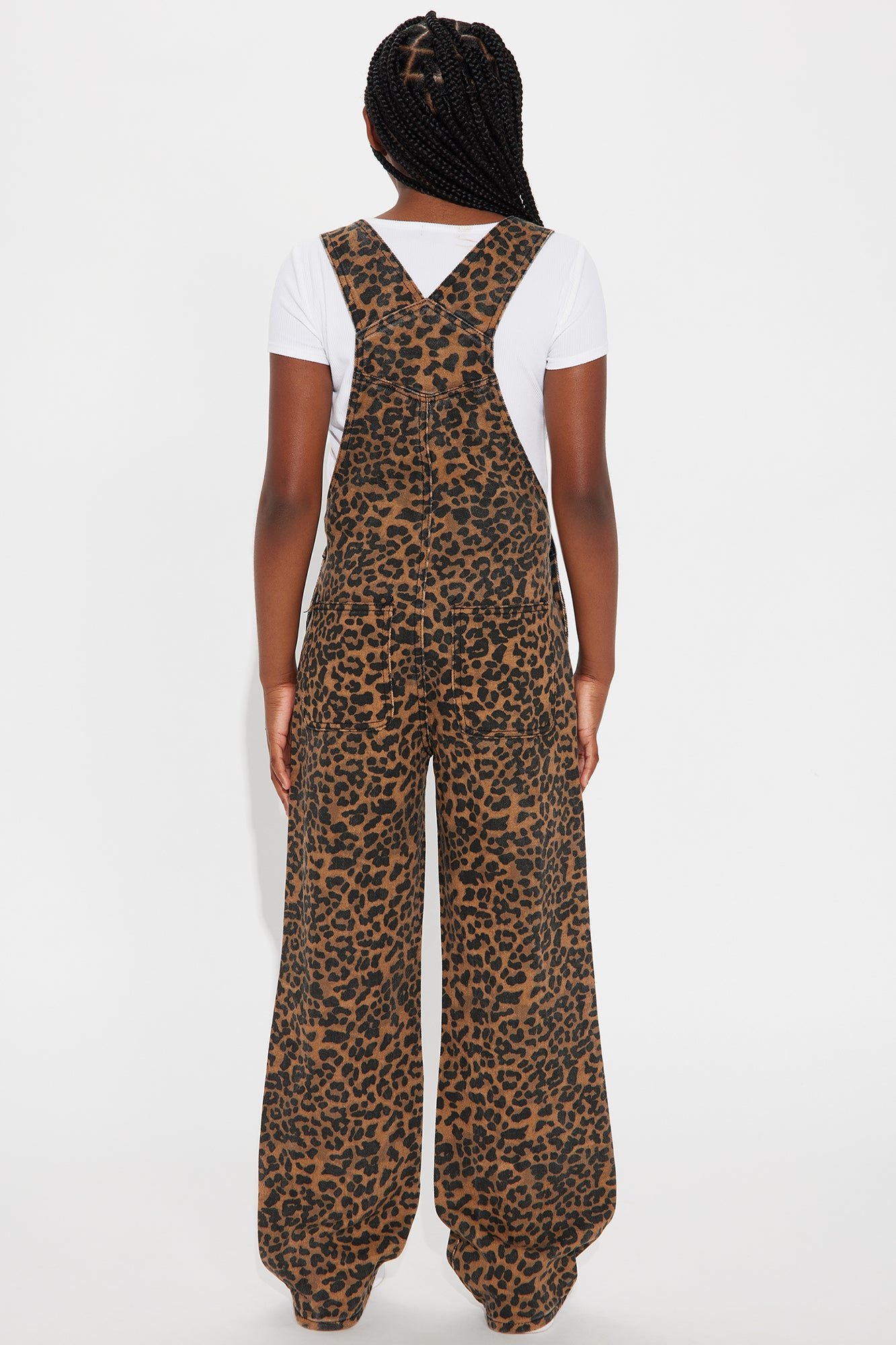 Mini Causing A Scandal Leopard Print Denim Overalls - Leopard - Image 3