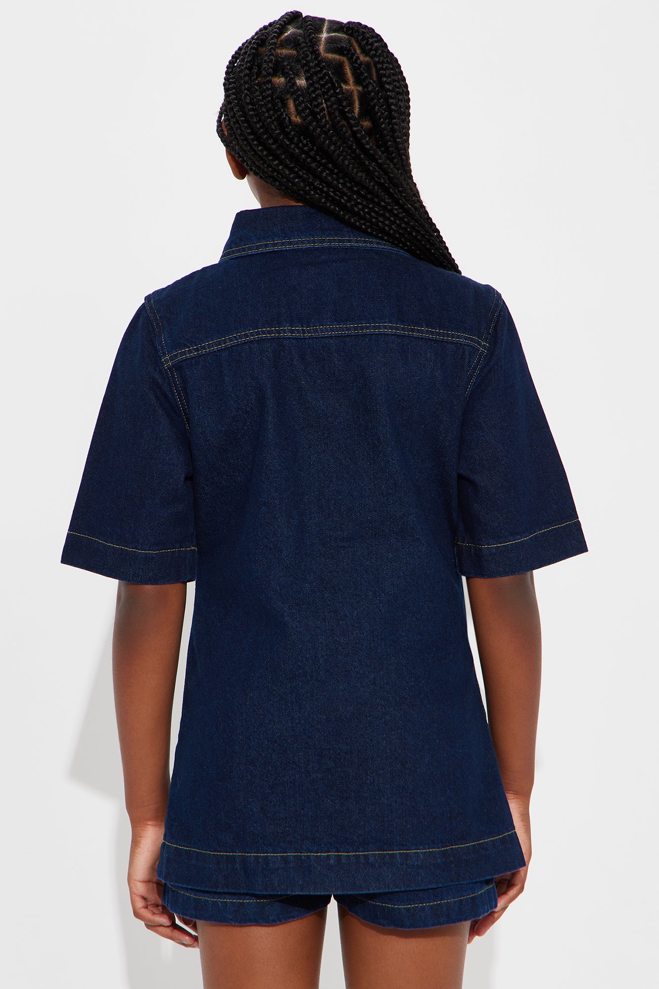 Mini Josette Denim Short Set - Dark Wash - Image 3