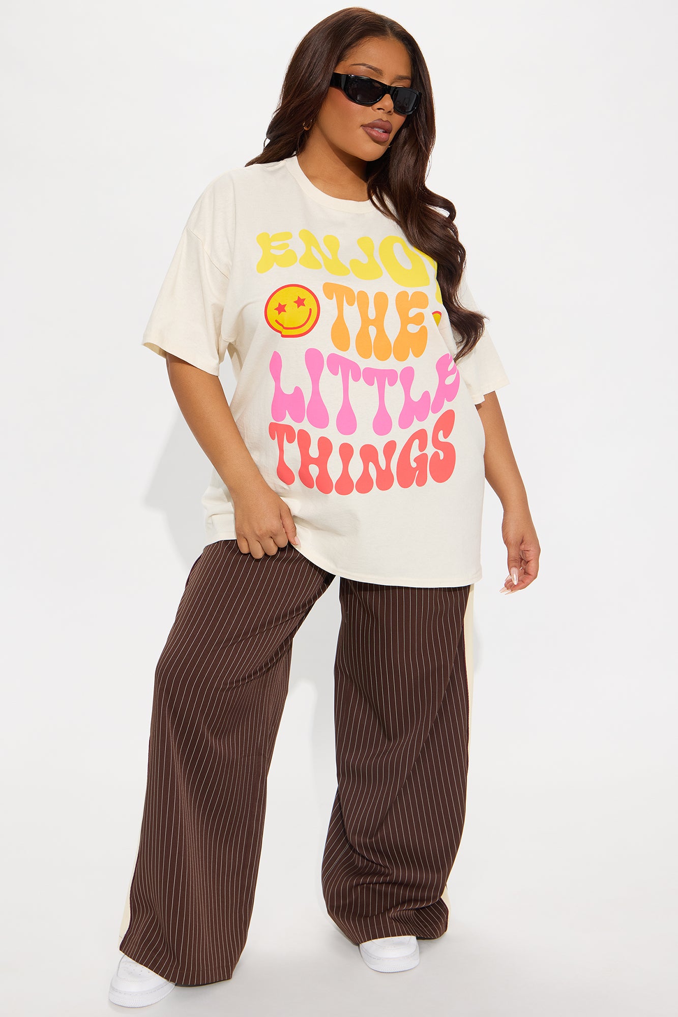 Enjoy The Little Things Oversized Tee - Natural - Image 5