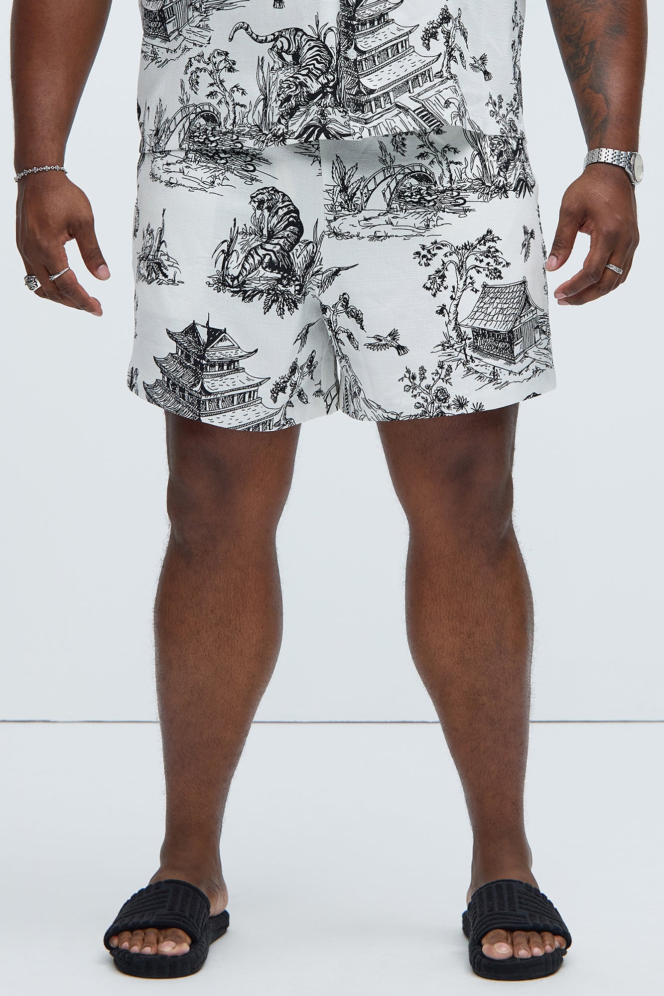 Pagoda Warm Up Shorts - Black/White - Image 6