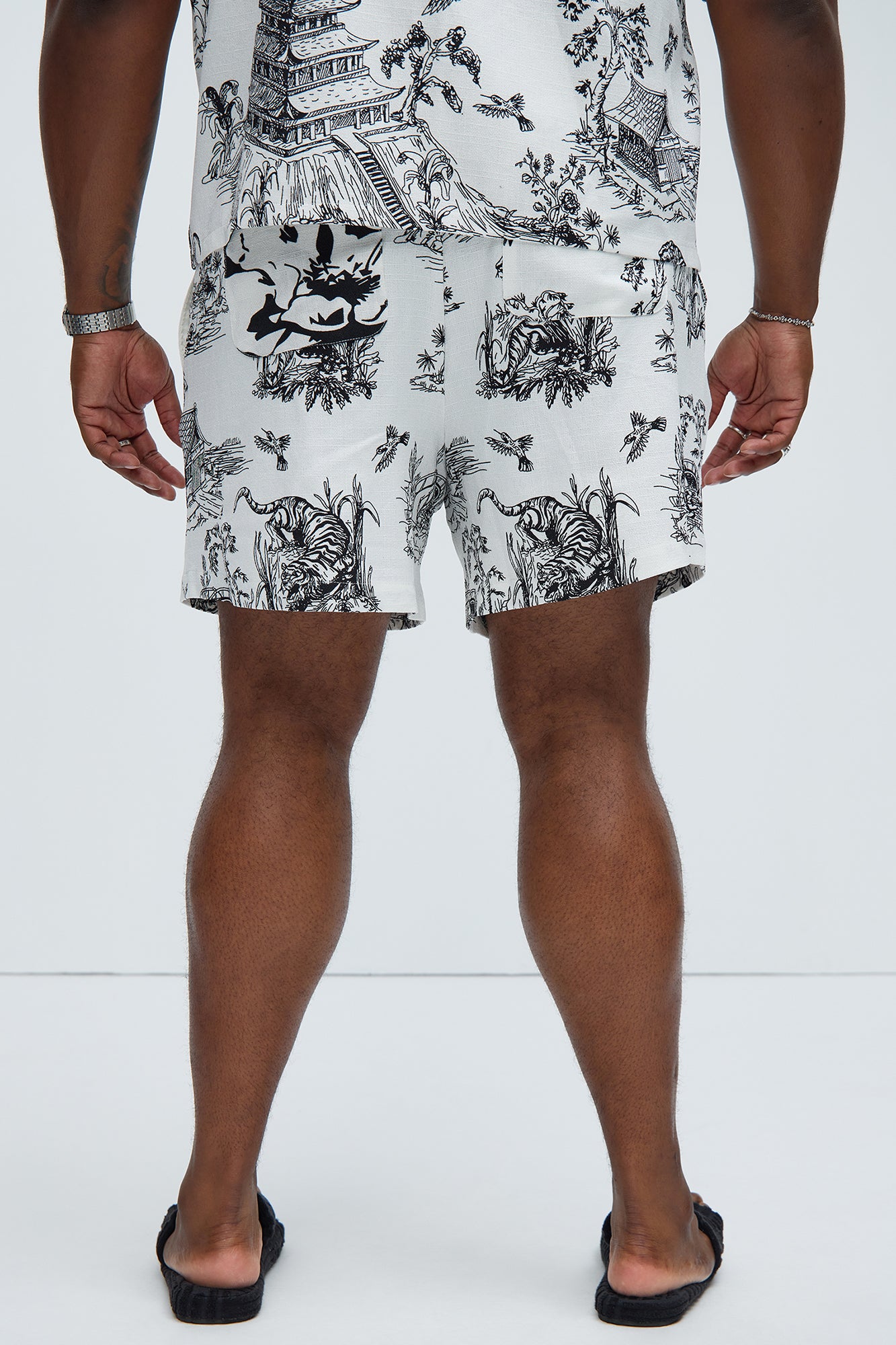 Pagoda Warm Up Shorts - Black/White - Image 8