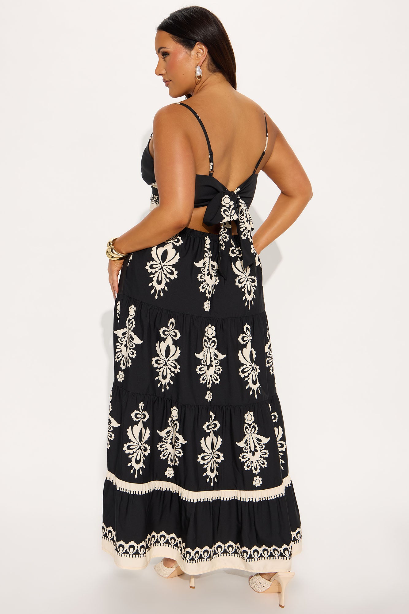 Abigail Tiered Maxi Dress - Black/combo - Image 6