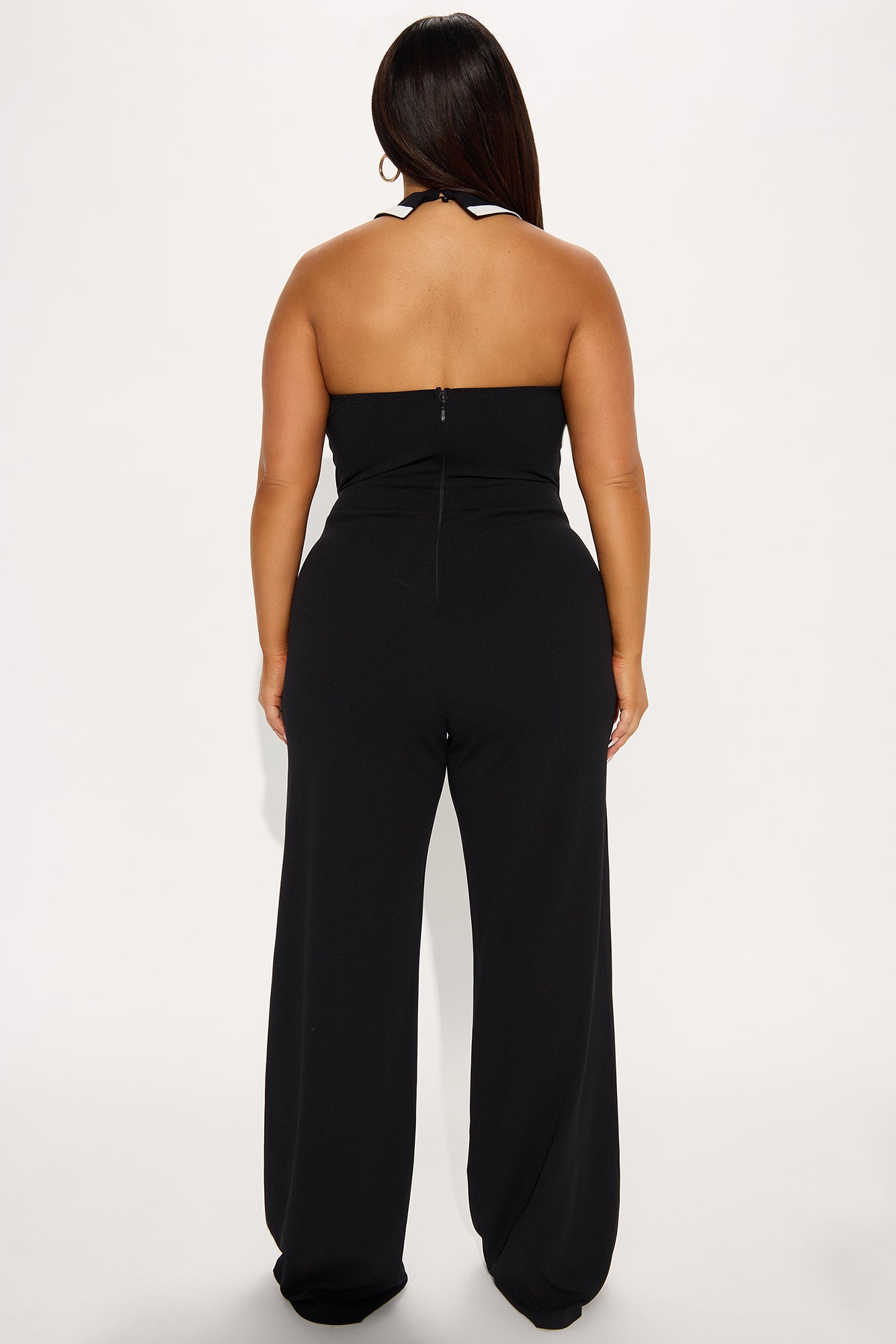 Imari Halter Jumpsuit - Black/White - Image 6
