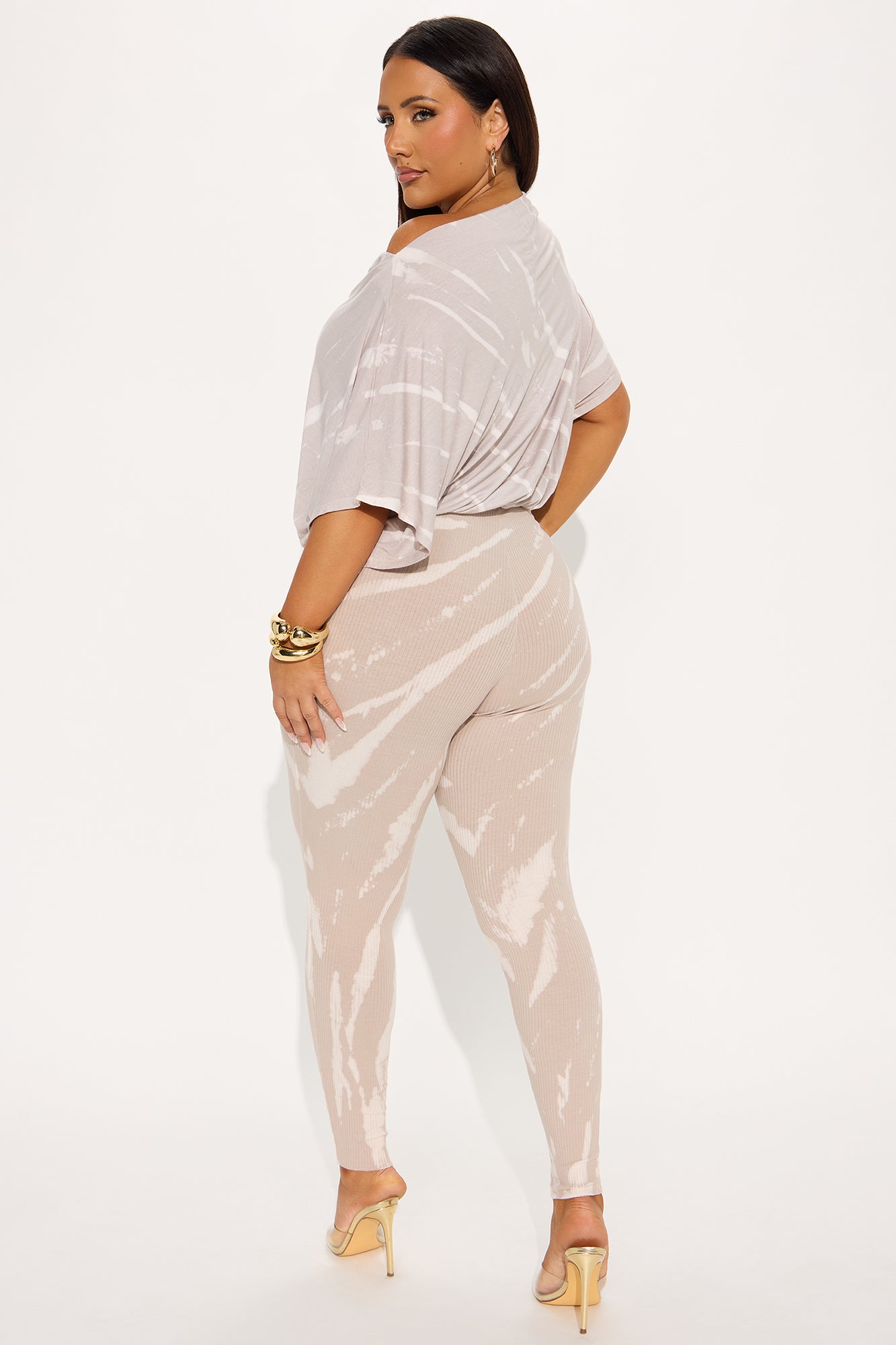 Stephanie Tie Dye Jumpsuit - Taupe - Image 6