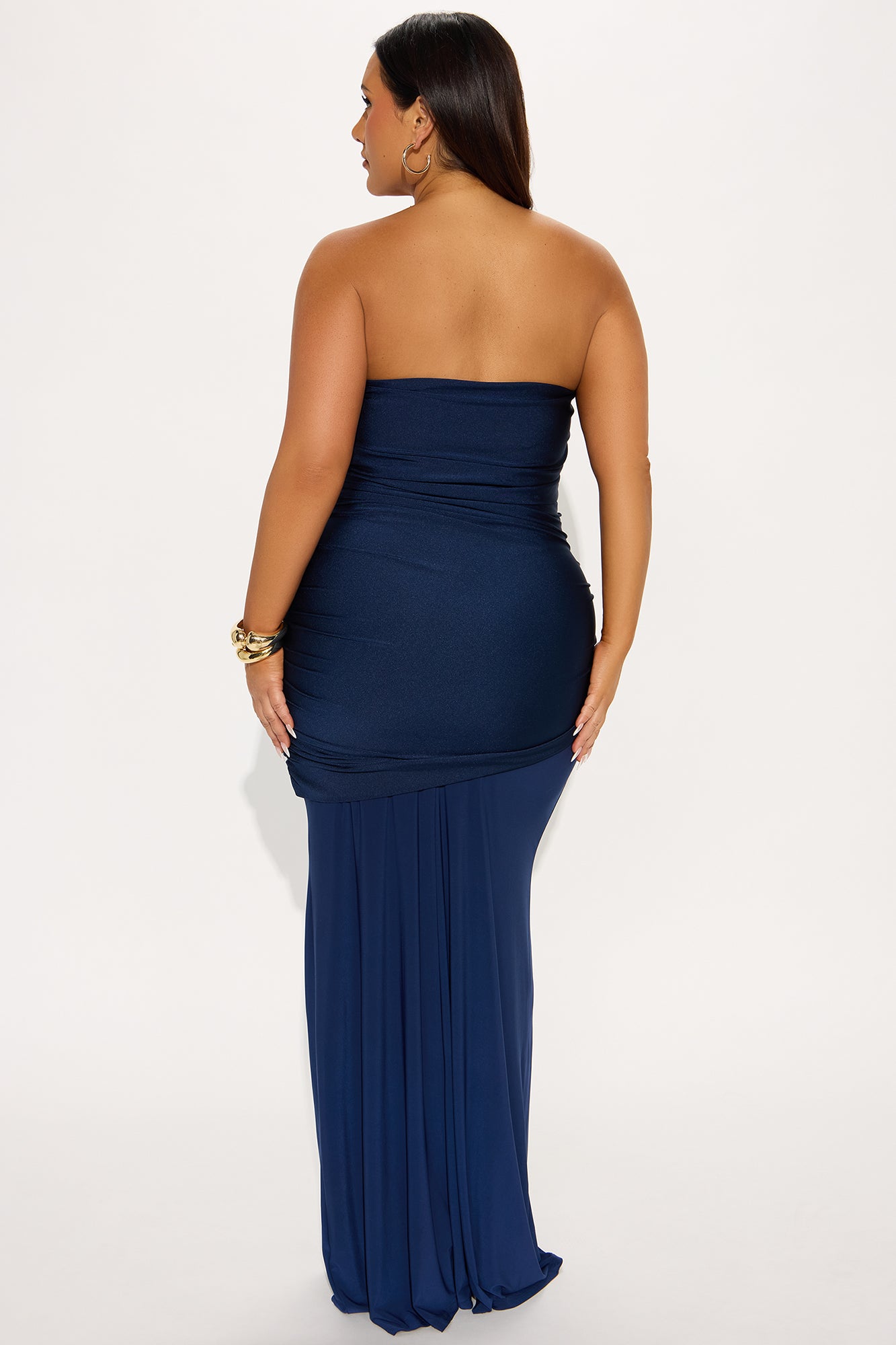 Sunset Views Ruched Maxi Dress - Navy - Image 6