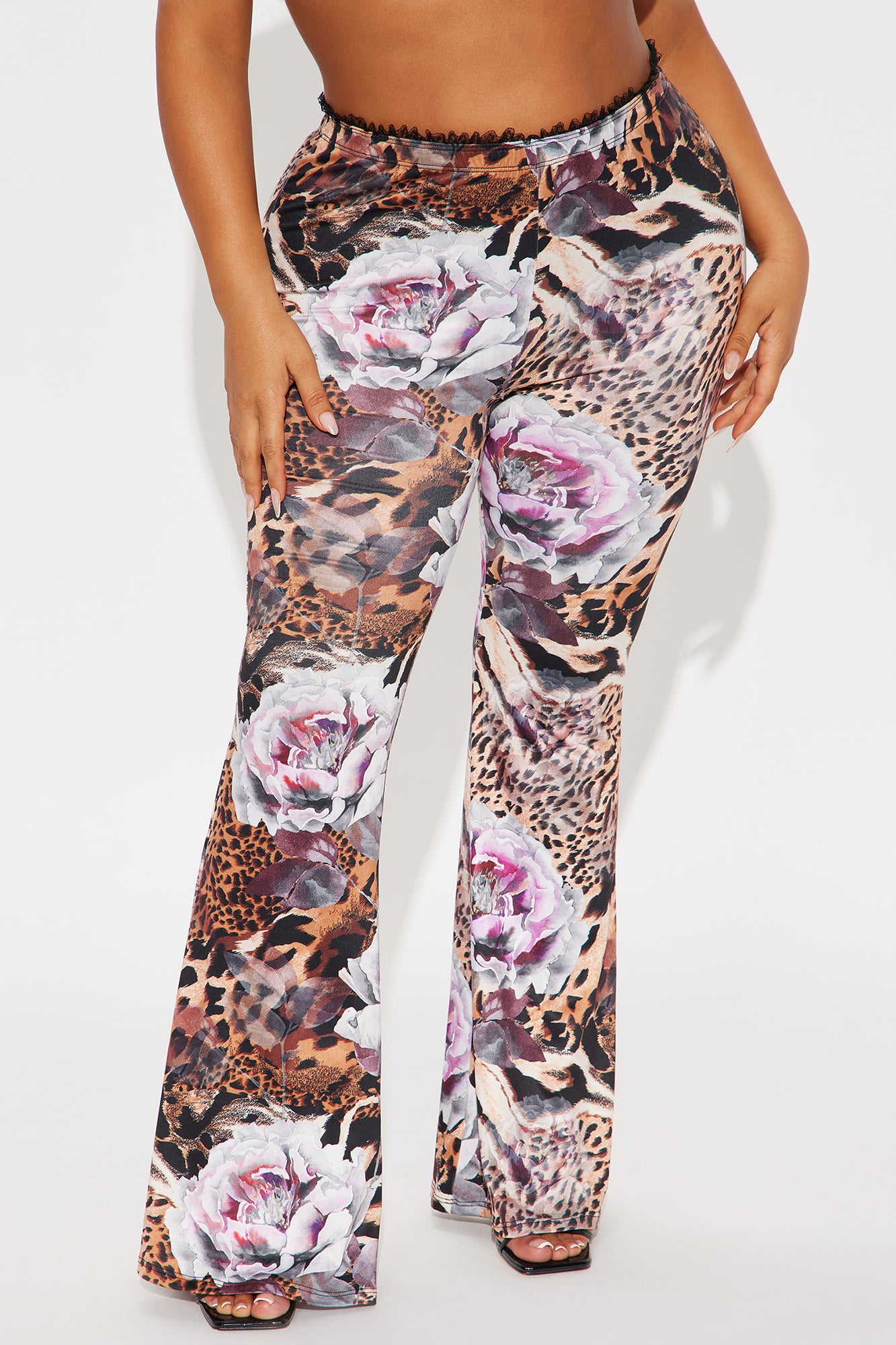 Feline Behavior Leopard Flare Pant - Purple/combo - Image 5