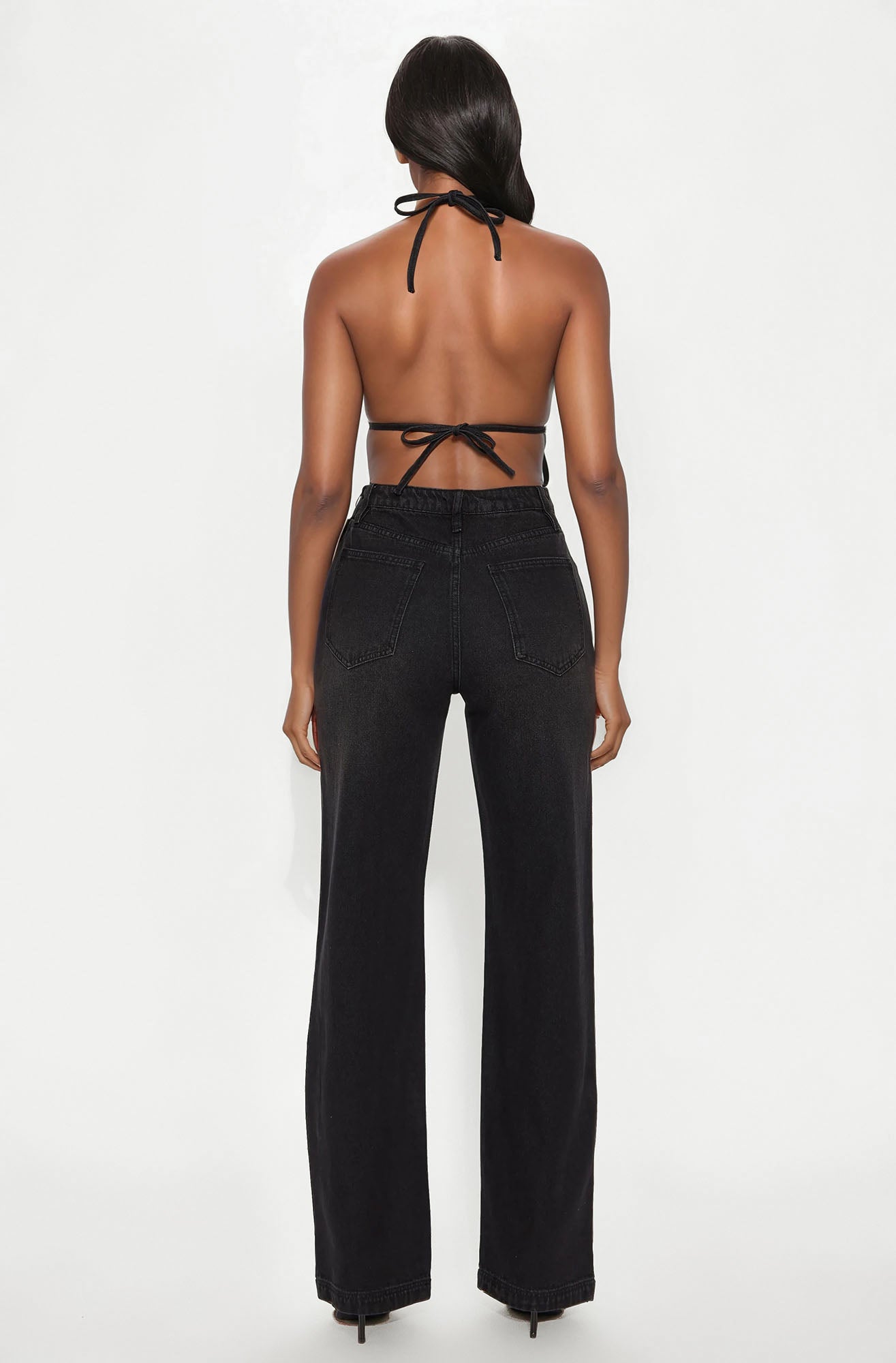 Letting Loose Denim Jumpsuit - Black Wash - Image 3
