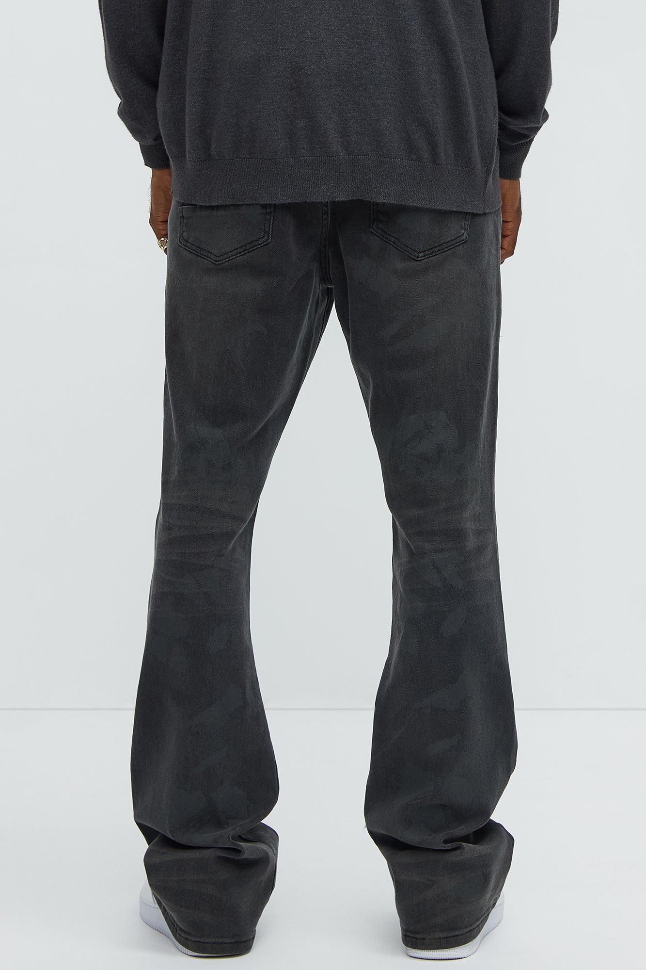 Ask About Me Slim Flare Jeans - Black - Image 4