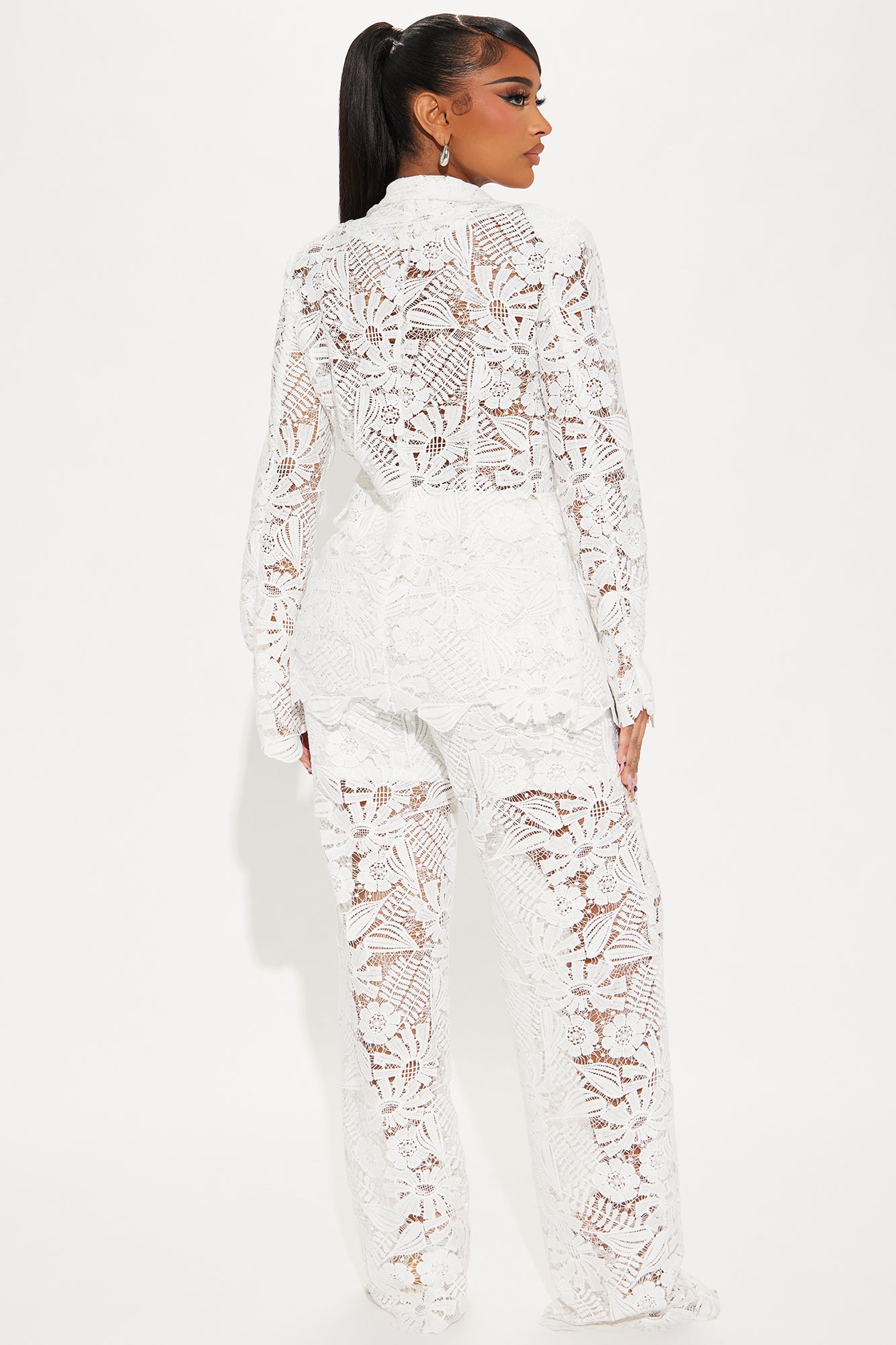 High Class Pant Set - White - Image 3