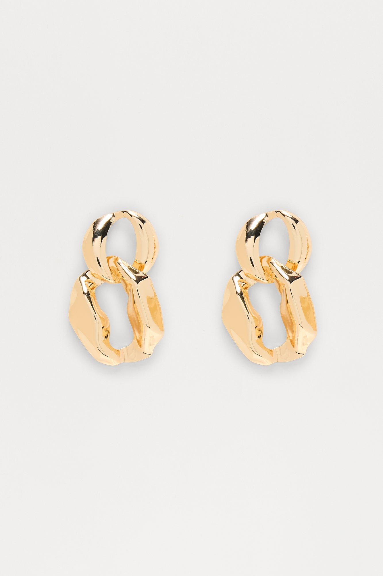 Soft Side Drop Earrings - Gold - Image 3