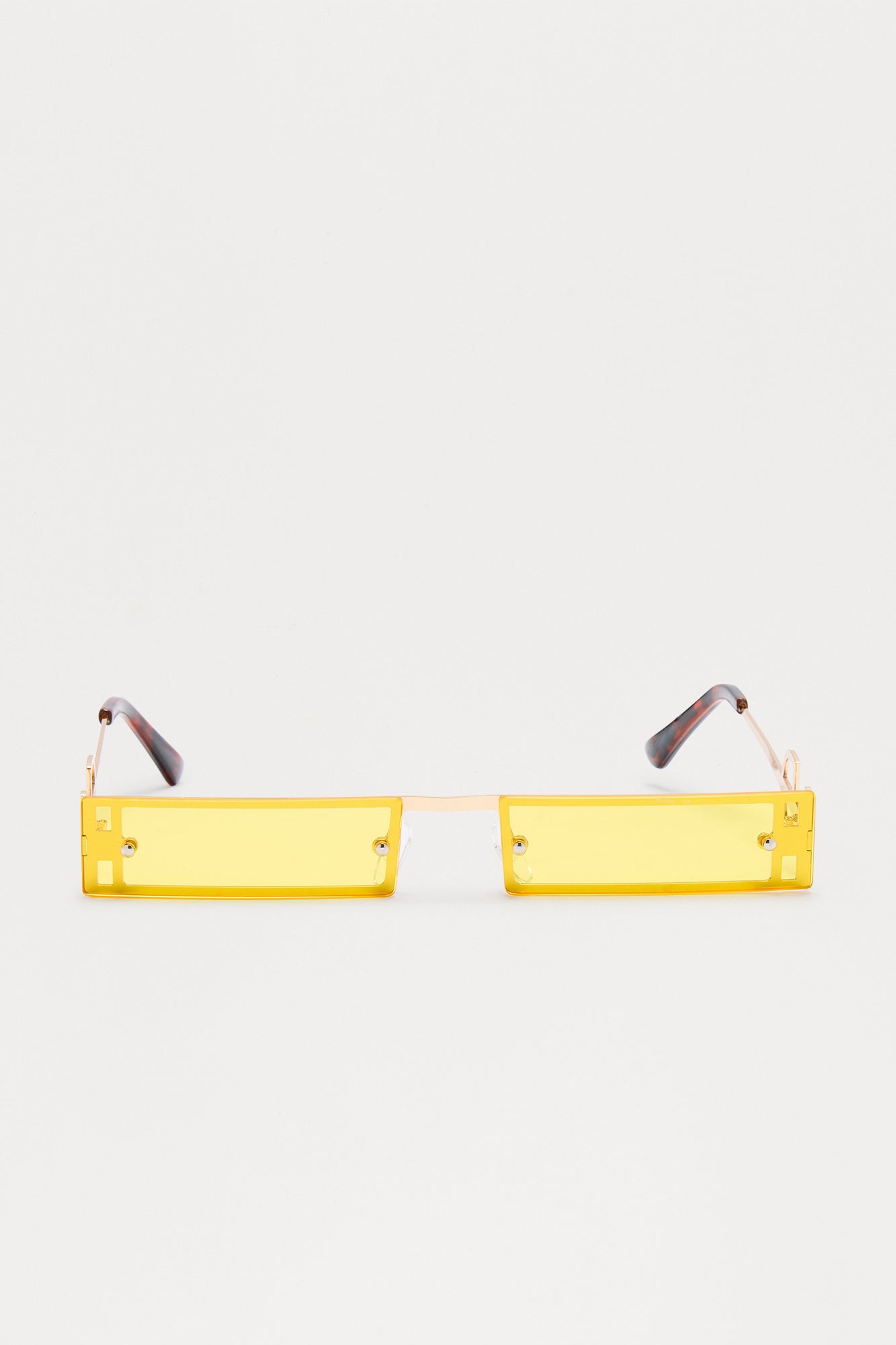Slim Rectangle Sunglasses - Gold/combo - Image 3