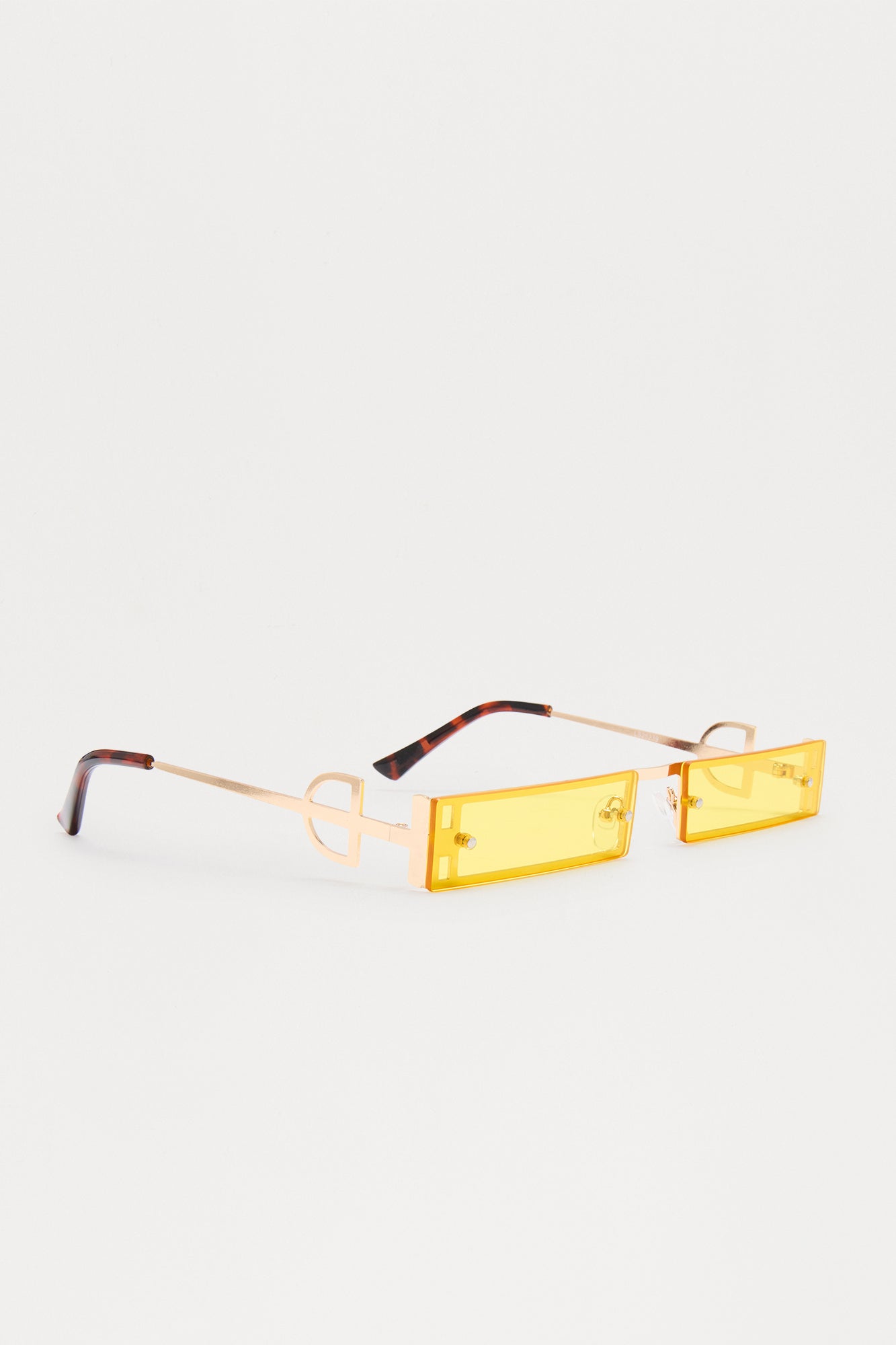 Slim Rectangle Sunglasses - Gold/combo - Image 4