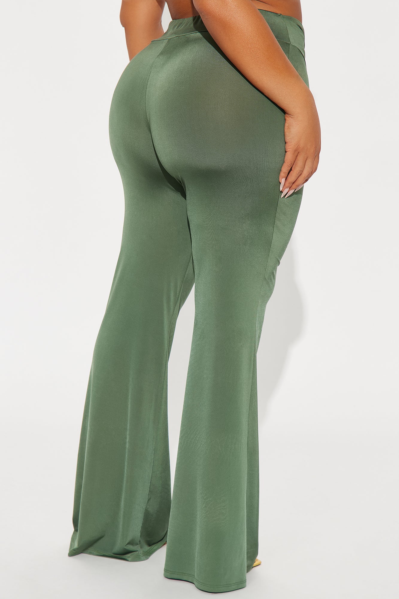 Pure Temptation Low Rise Flare Pant - Olive - Image 6