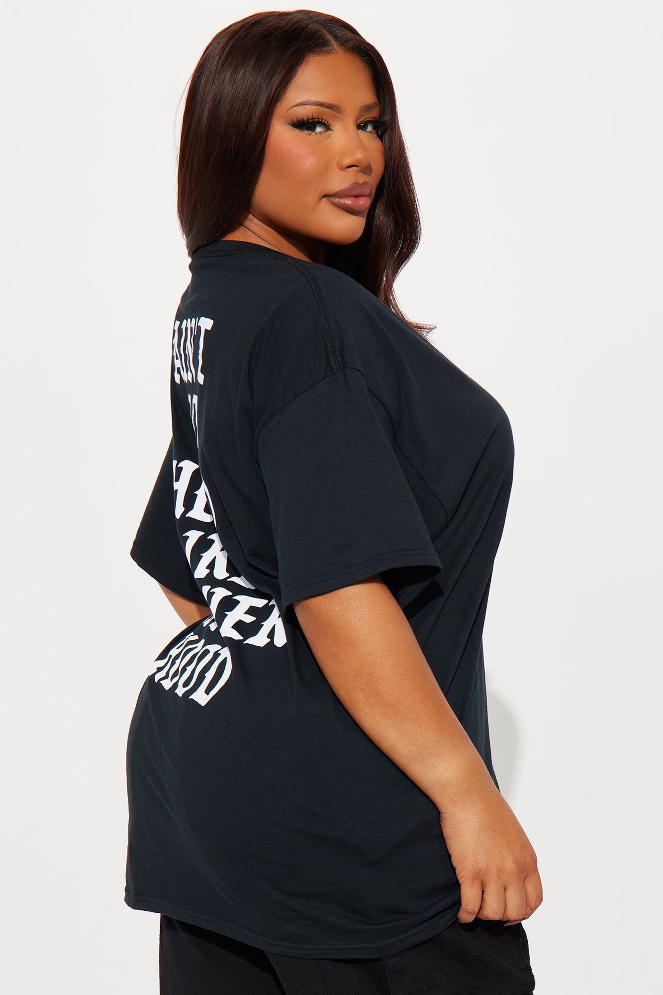 Tough As A Mother Oversized Tee - Black - Image 6