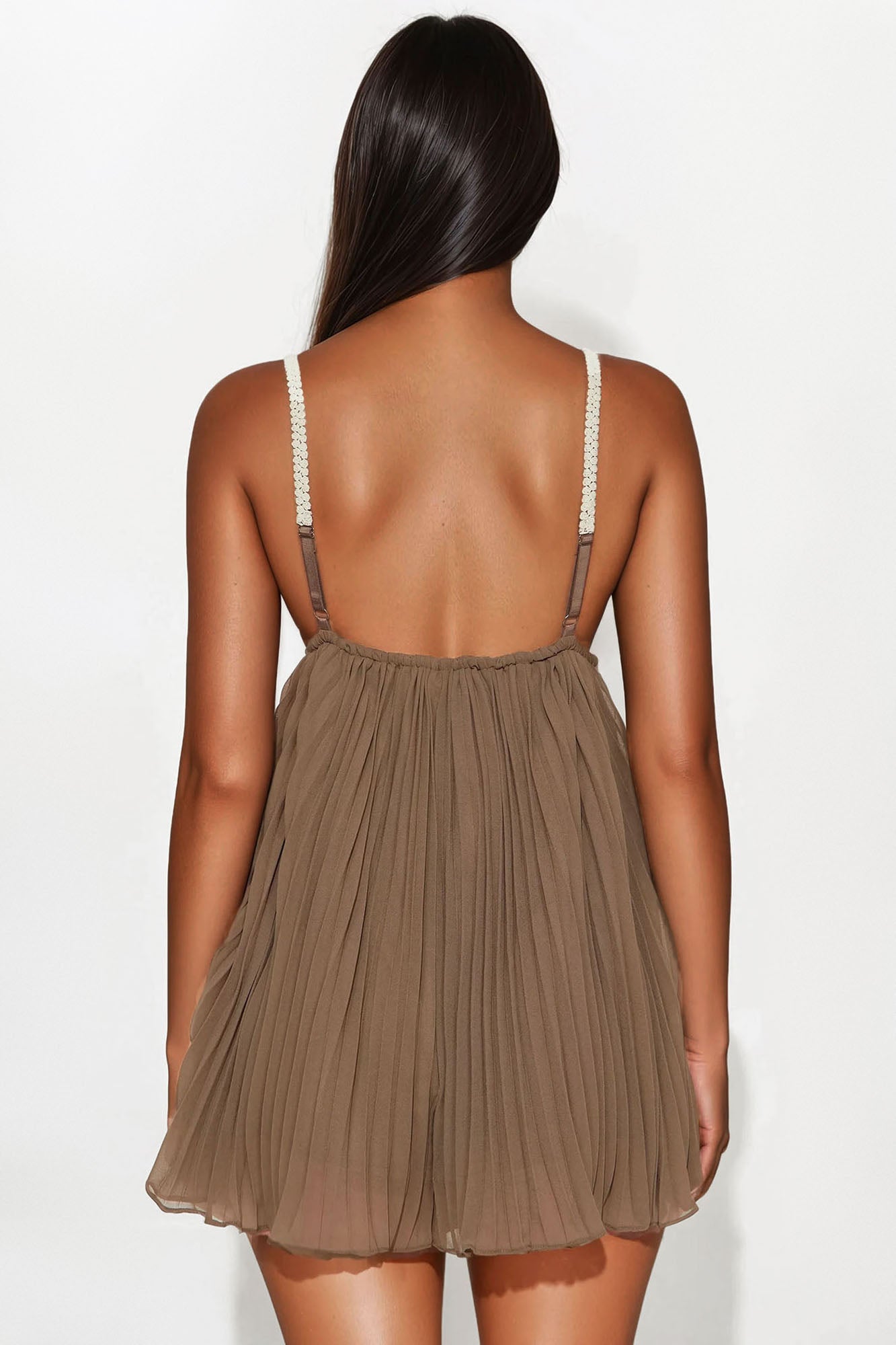 Vanya Chiffon Vacation Romper - Brown - Image 3