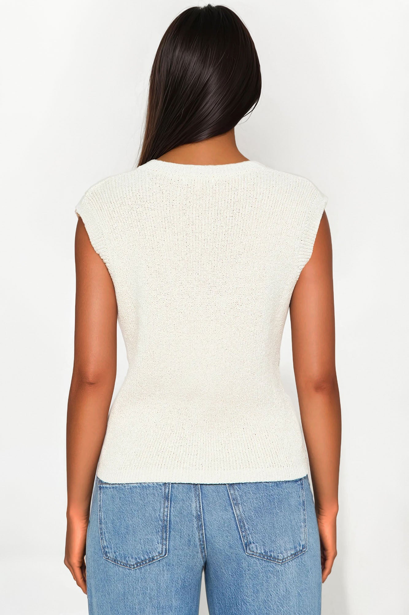 Perfectly Sweet Sweater Vest - Cream - Image 3